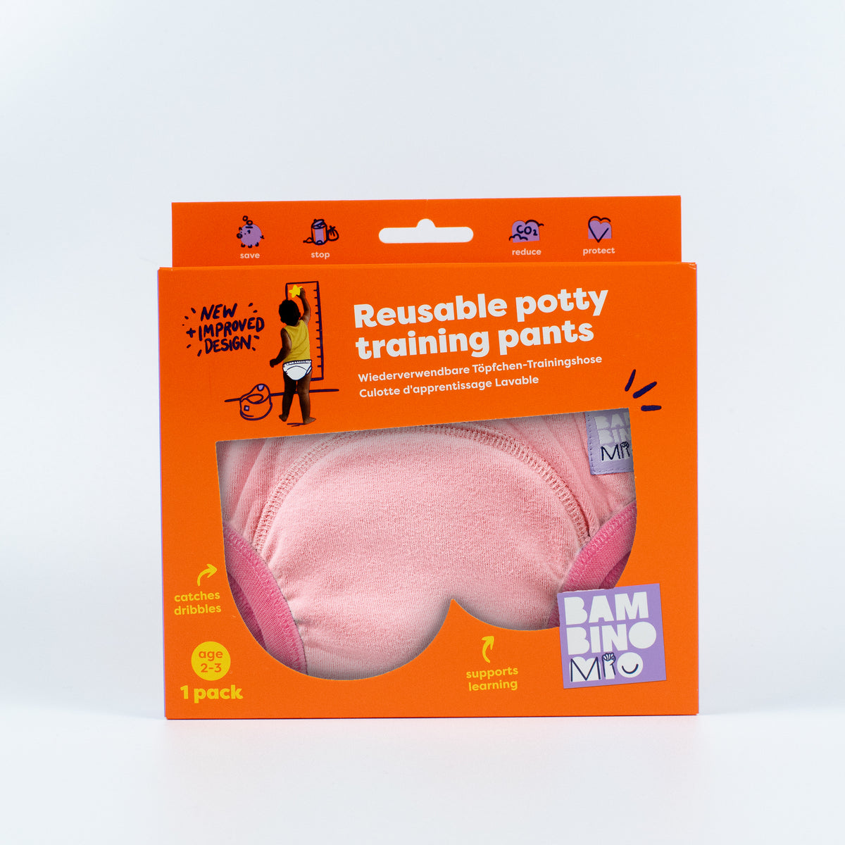 NEW: Reusable Potty Training Pants in Light Pink - Elite Design