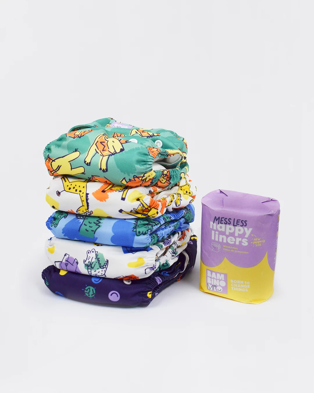 The Revolutionary Give-it-a-go 5 Nappy Bundle - Bambino Mio (UK)