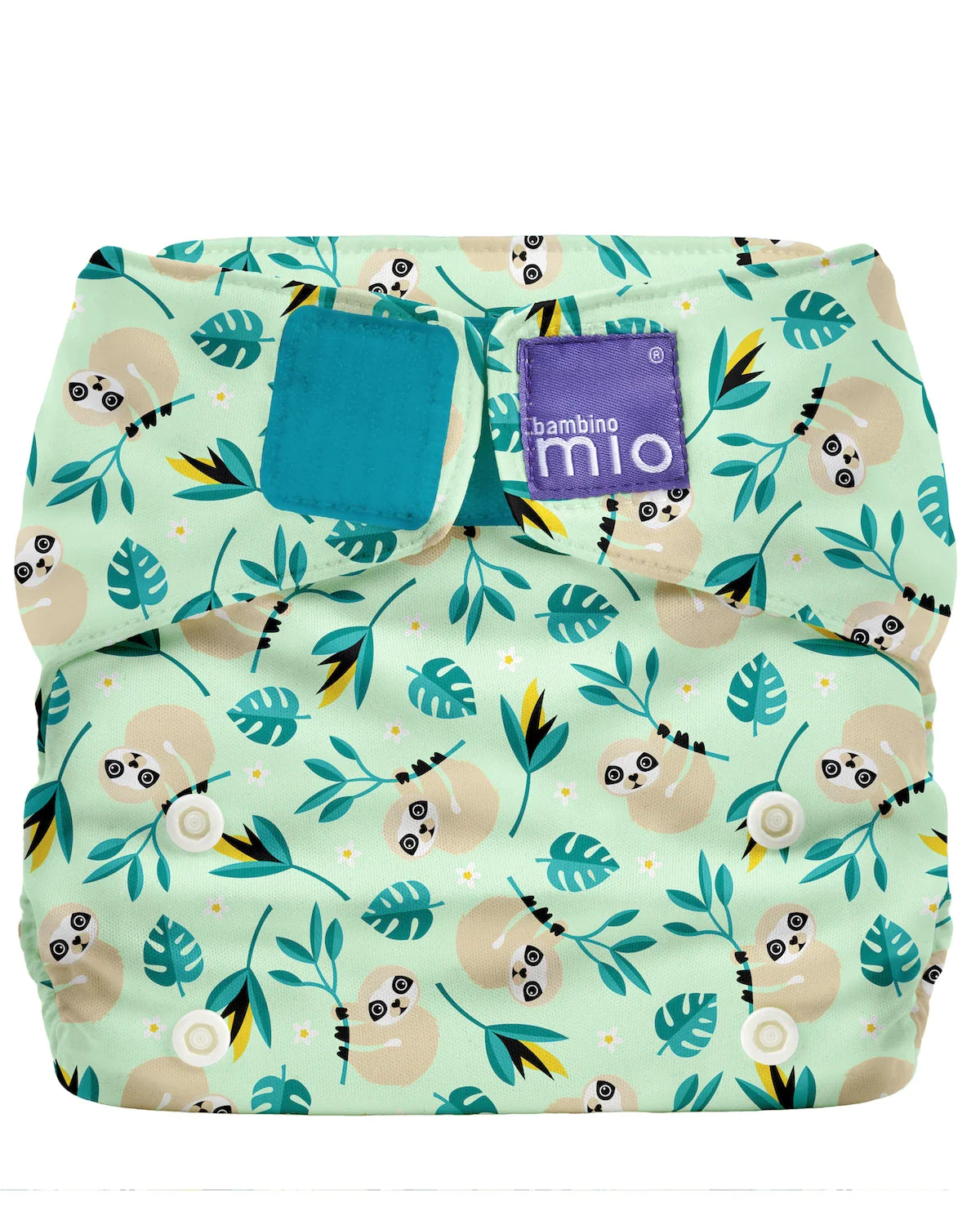 Miosolo All-In-One Reusable Nappy in Swinging Sloth - Bambino Mio (UK)