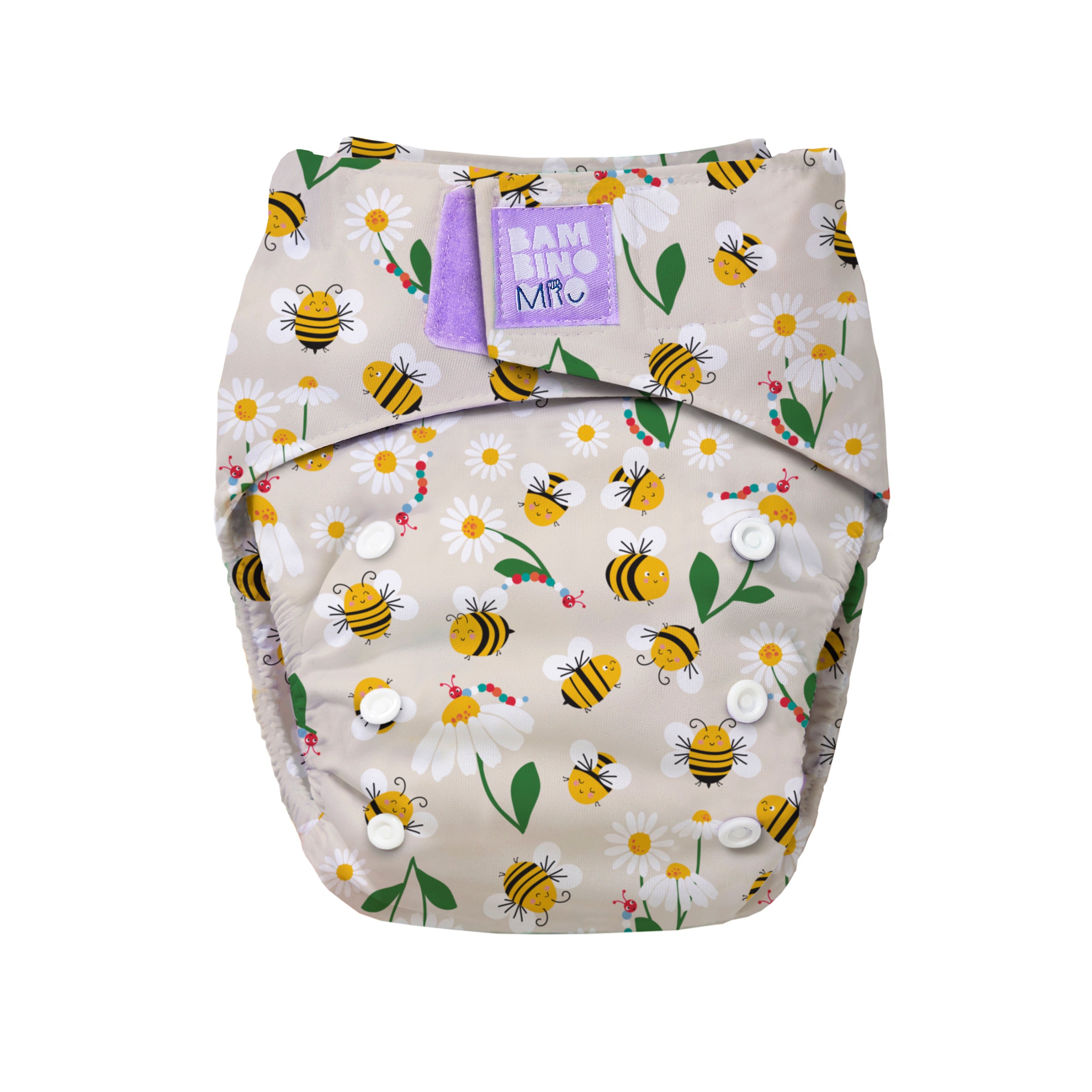 Revolutionary Reusable Nappy in Busy Bees- NEW! - Bambino Mio (UK)