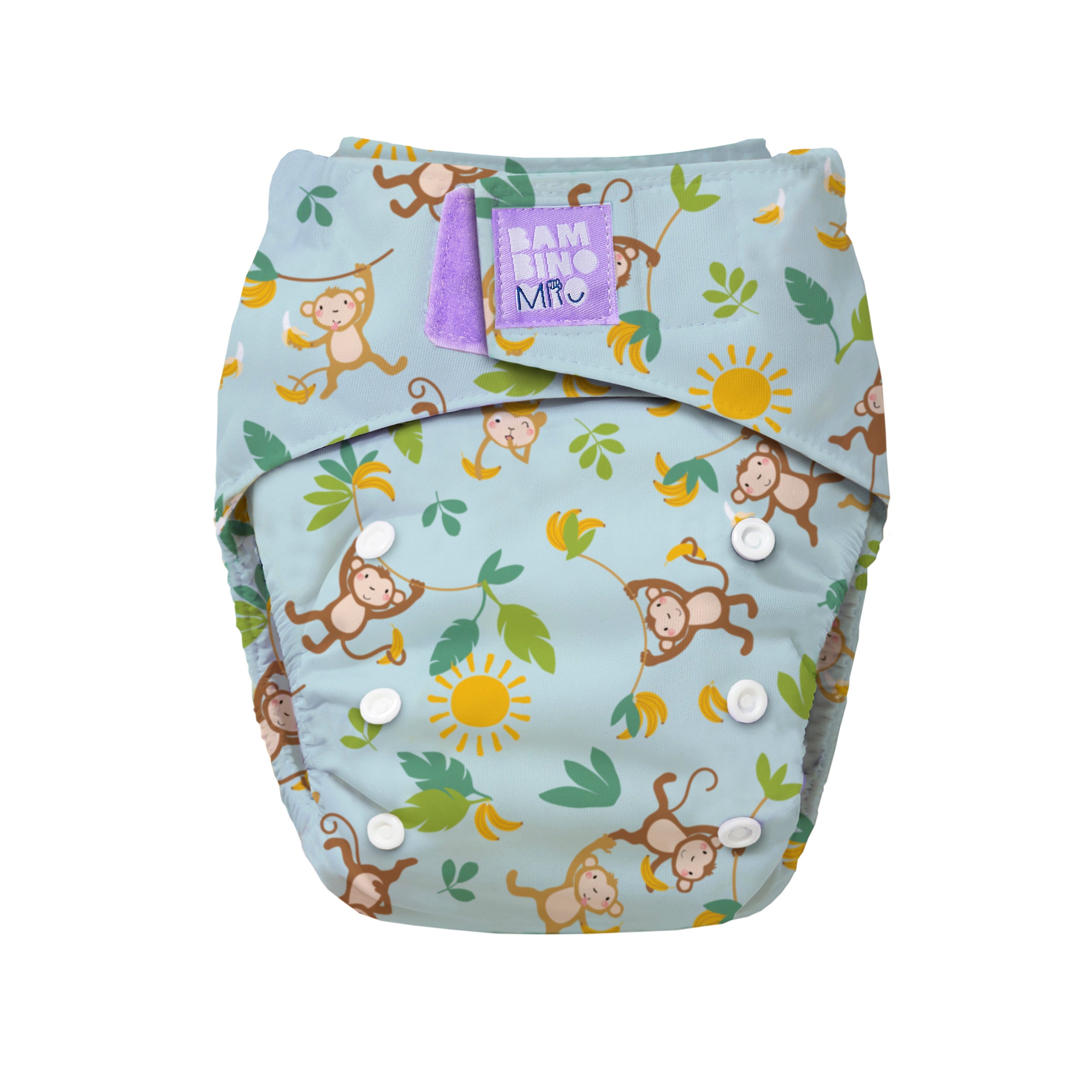 Revolutionary Reusable Nappy in Cheeky Monkeys - NEW! - Bambino Mio (UK)