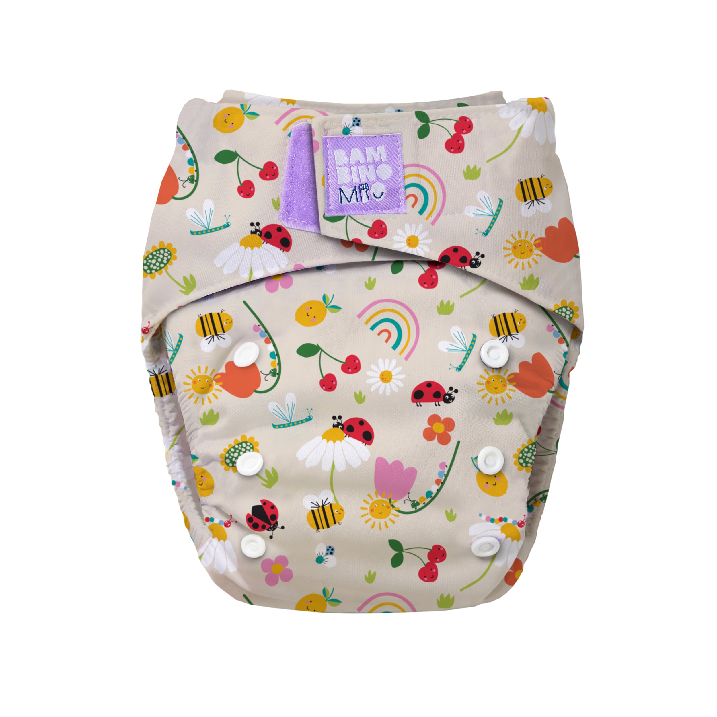 Revolutionary Reusable Nappy in Sunshine Friends- NEW! - Bambino Mio (UK)