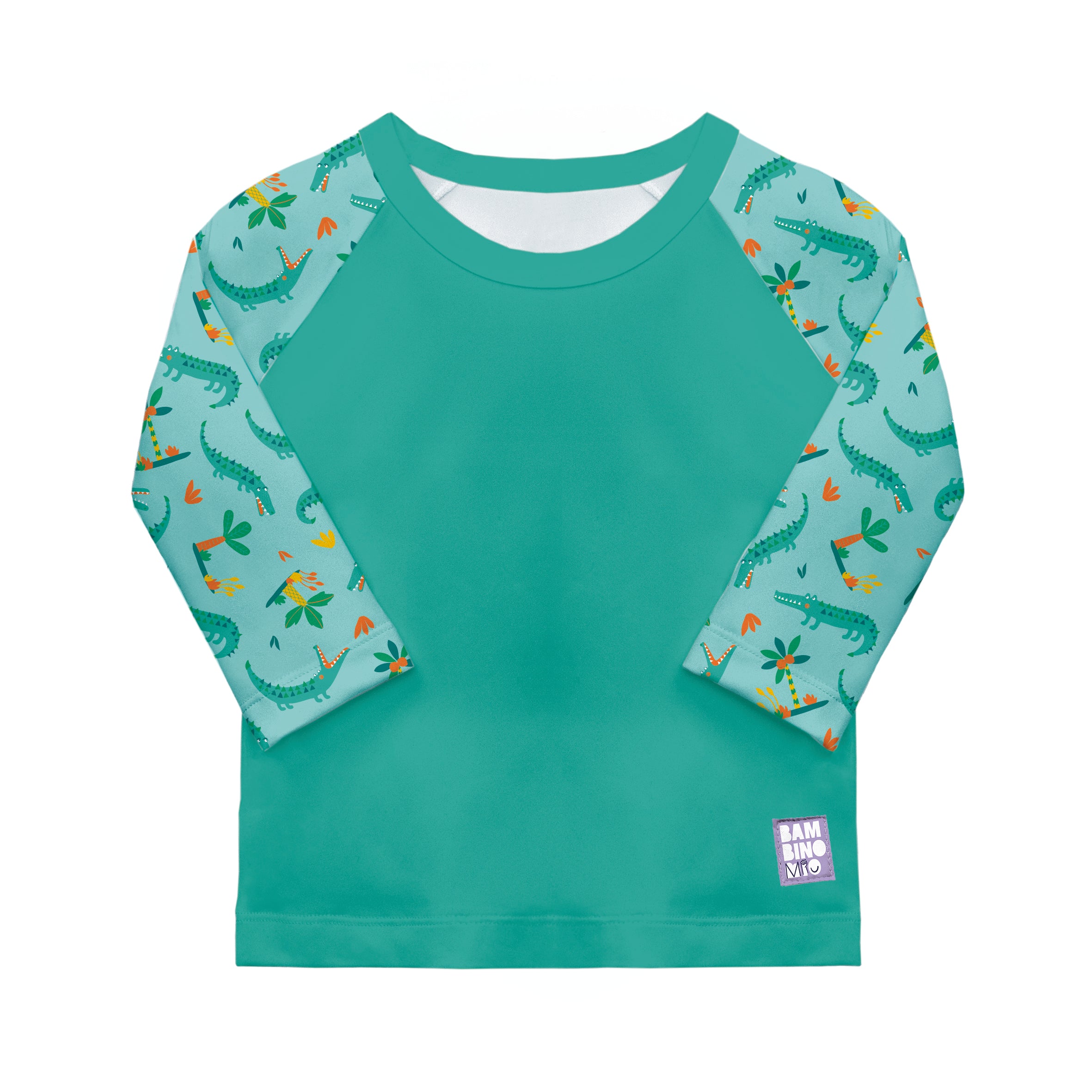 UPF 40+ Soft and Gentle Protective Swim Rash Vest in Crafty Croc - NEW! - Bambino Mio (UK)