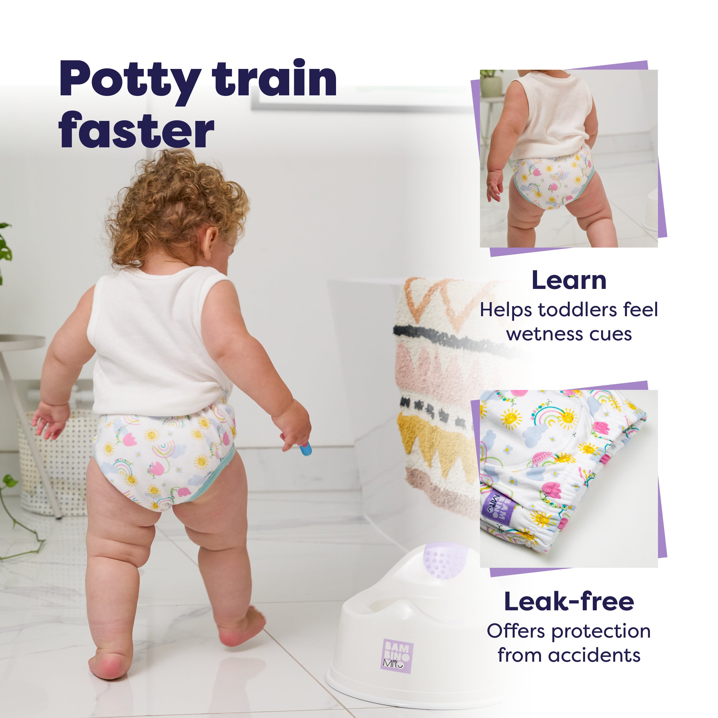NEW: 5 Pack Reusable Potty Training Pants in Garden Party - Elite Design - Bambino Mio (UK)