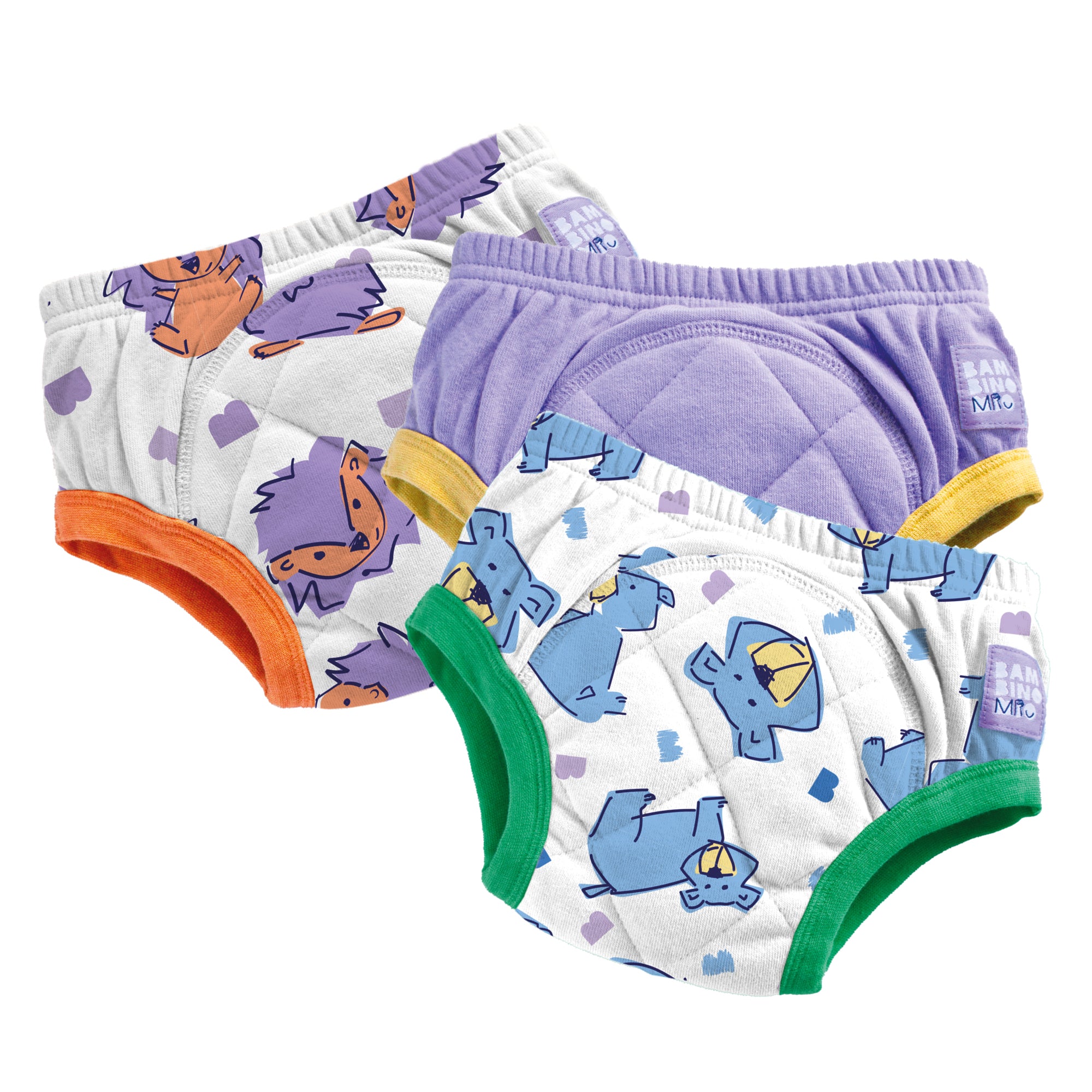 3 Pack Reusable Potty Training Pants in Bold Animals - Bambino Mio (UK)