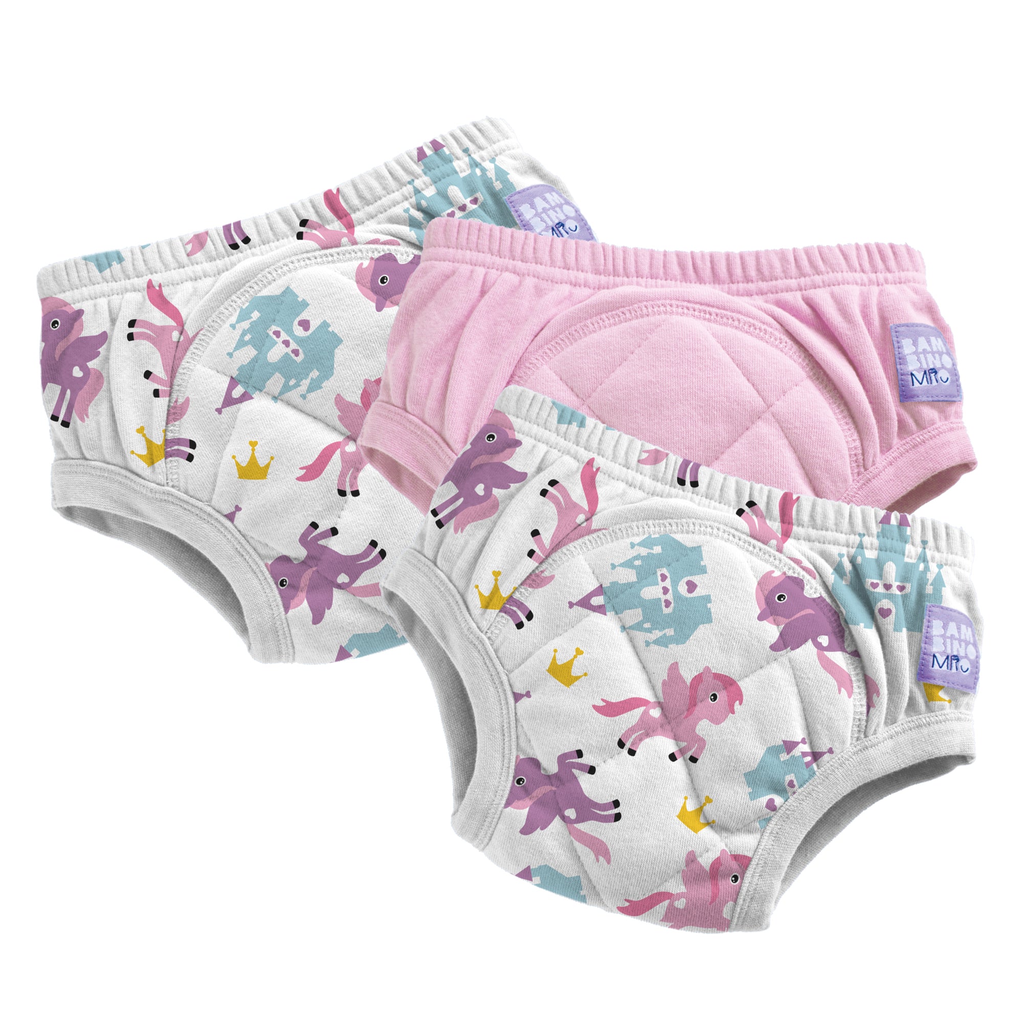 3 Pack Reusable Potty Training Pants in Pegasus Palace Pink - Bambino Mio (UK)