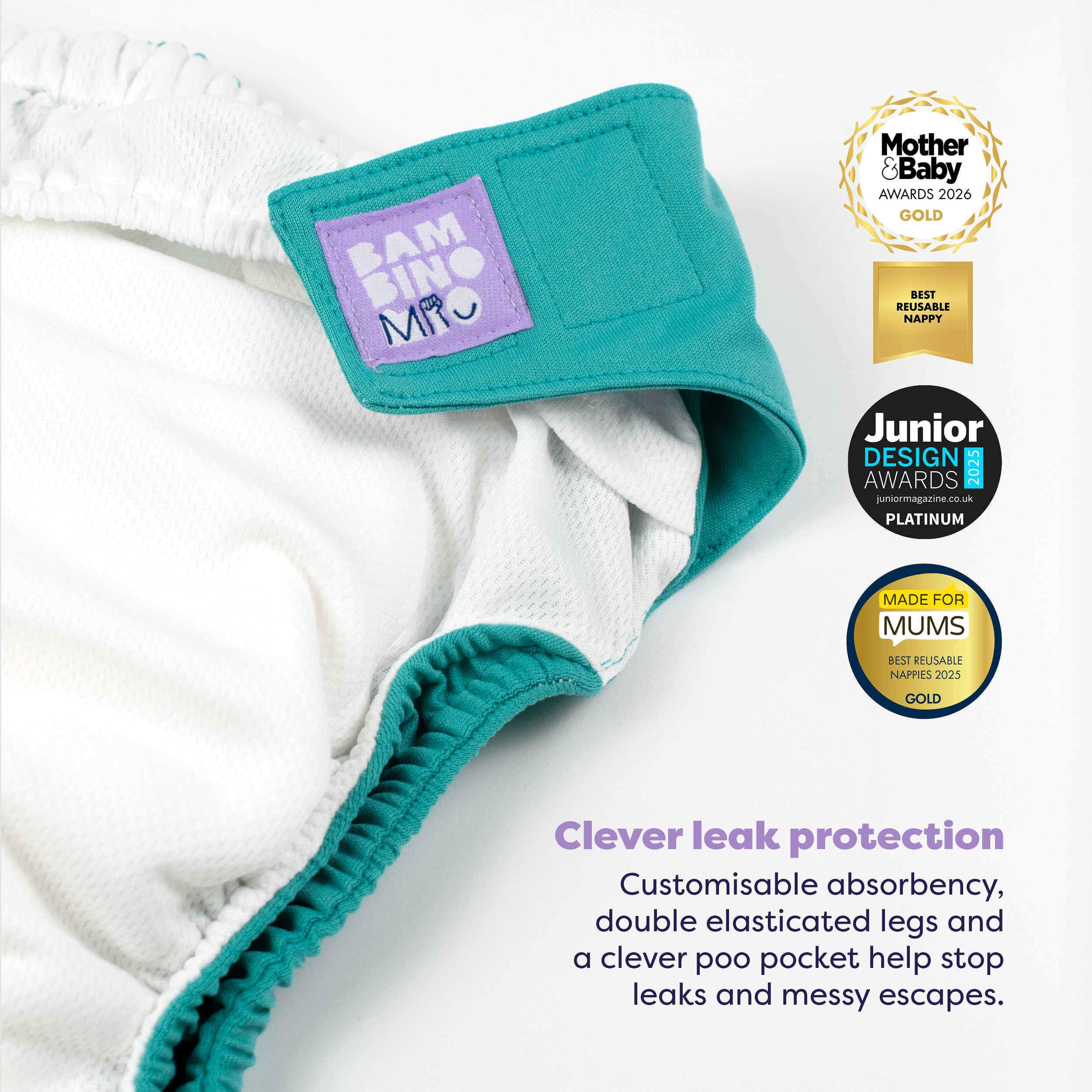 The Essentials Reusable Nappy Bundle in Paintbox Pastels - Bambino Mio (UK)