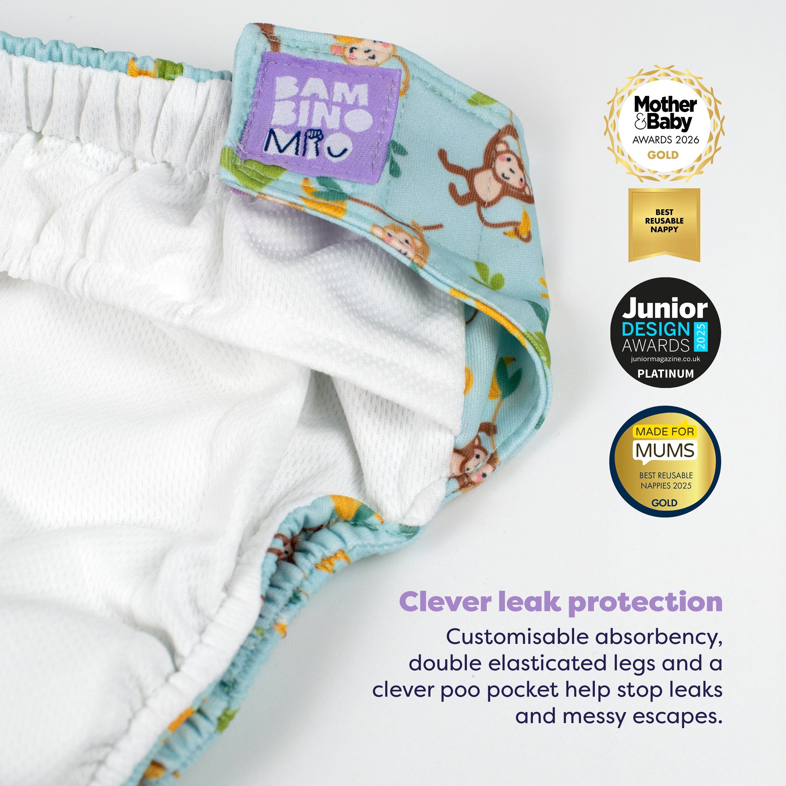 The Everything Reusable Nappy Bundle in Wild Life - Bambino Mio (UK)