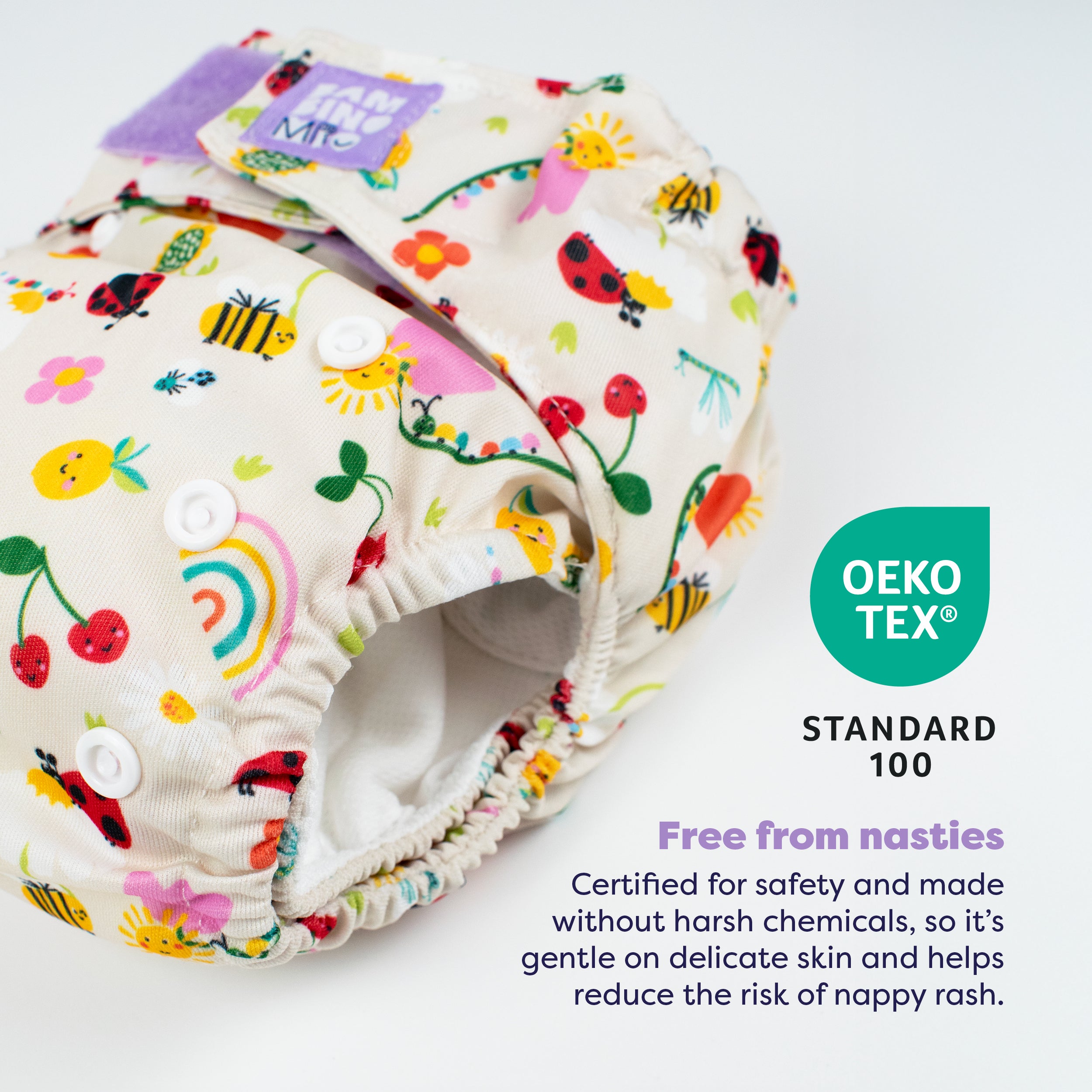 Revolutionary Try-Me-Trio Reusable Nappy Bundle in Garden Party - Bambino Mio (UK)