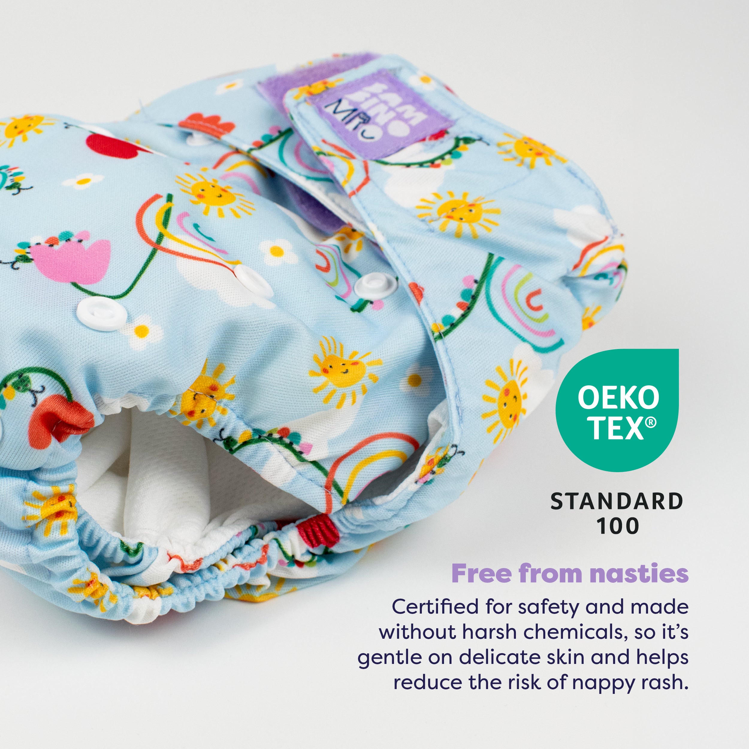 Revolutionary Reusable Nappy in Happy Days- NEW! - Bambino Mio (UK)