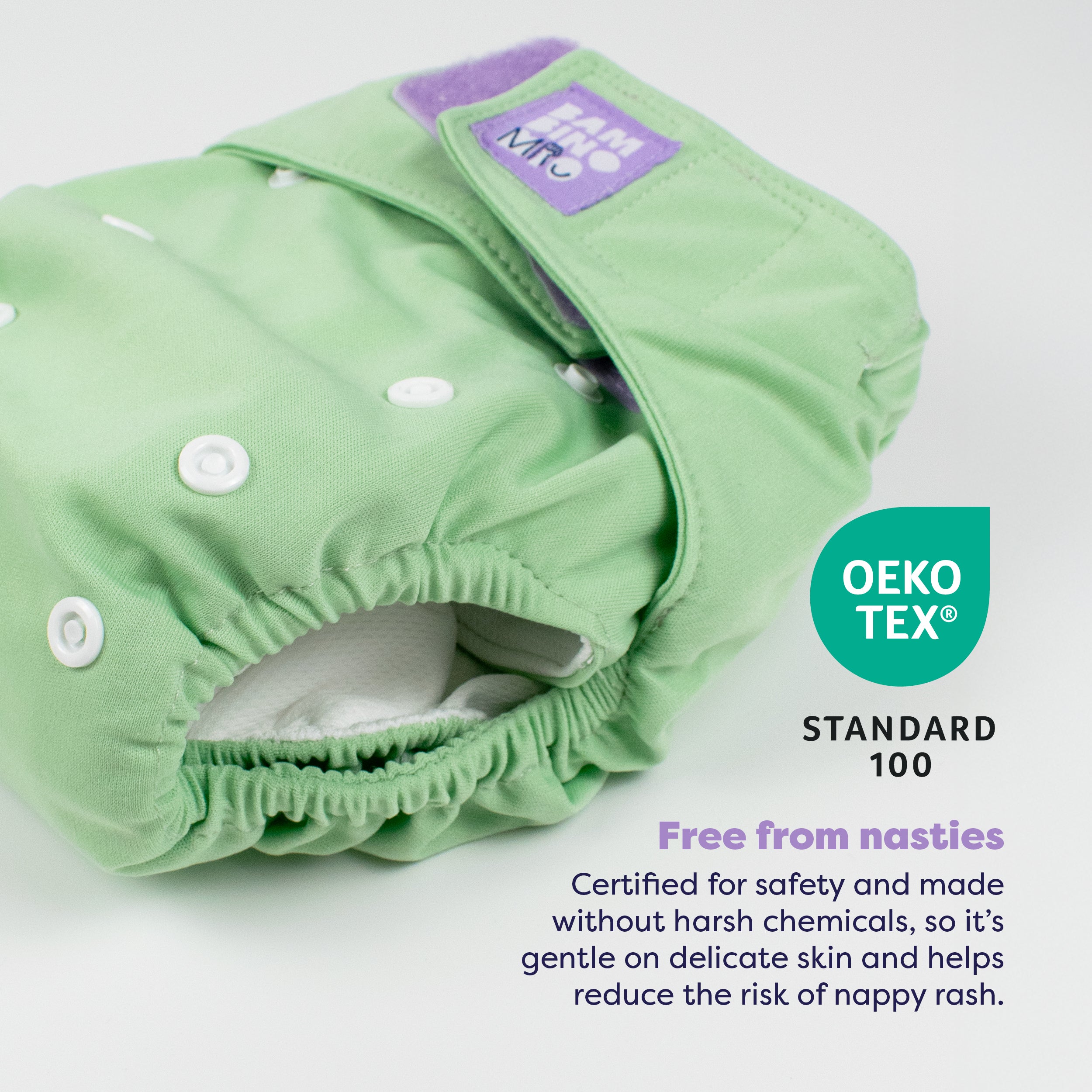 Revolutionary Reusable Nappy in Mint - NEW! - Bambino Mio (UK)