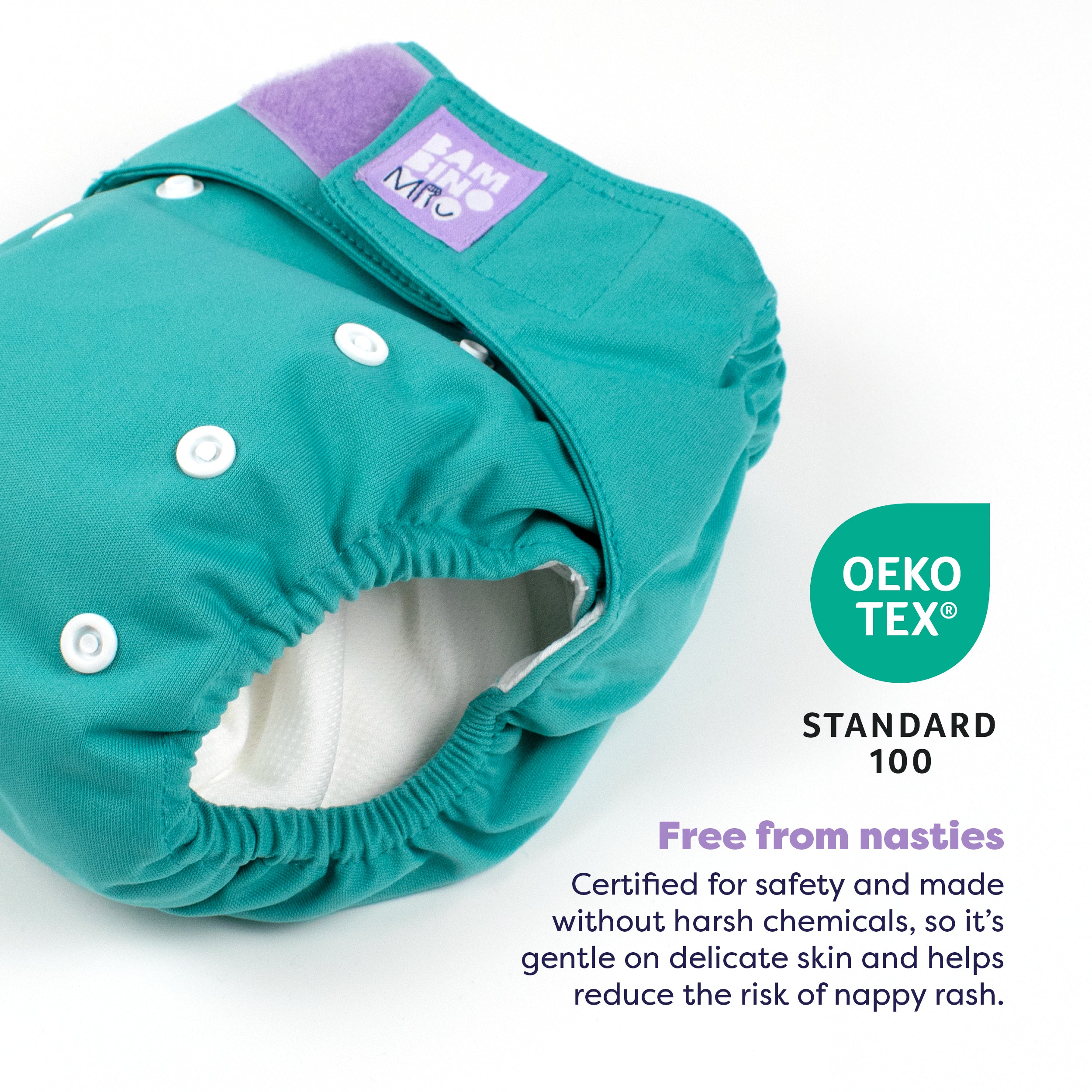 Revolutionary Reusable Nappy in Teal - NEW! - Bambino Mio (UK)