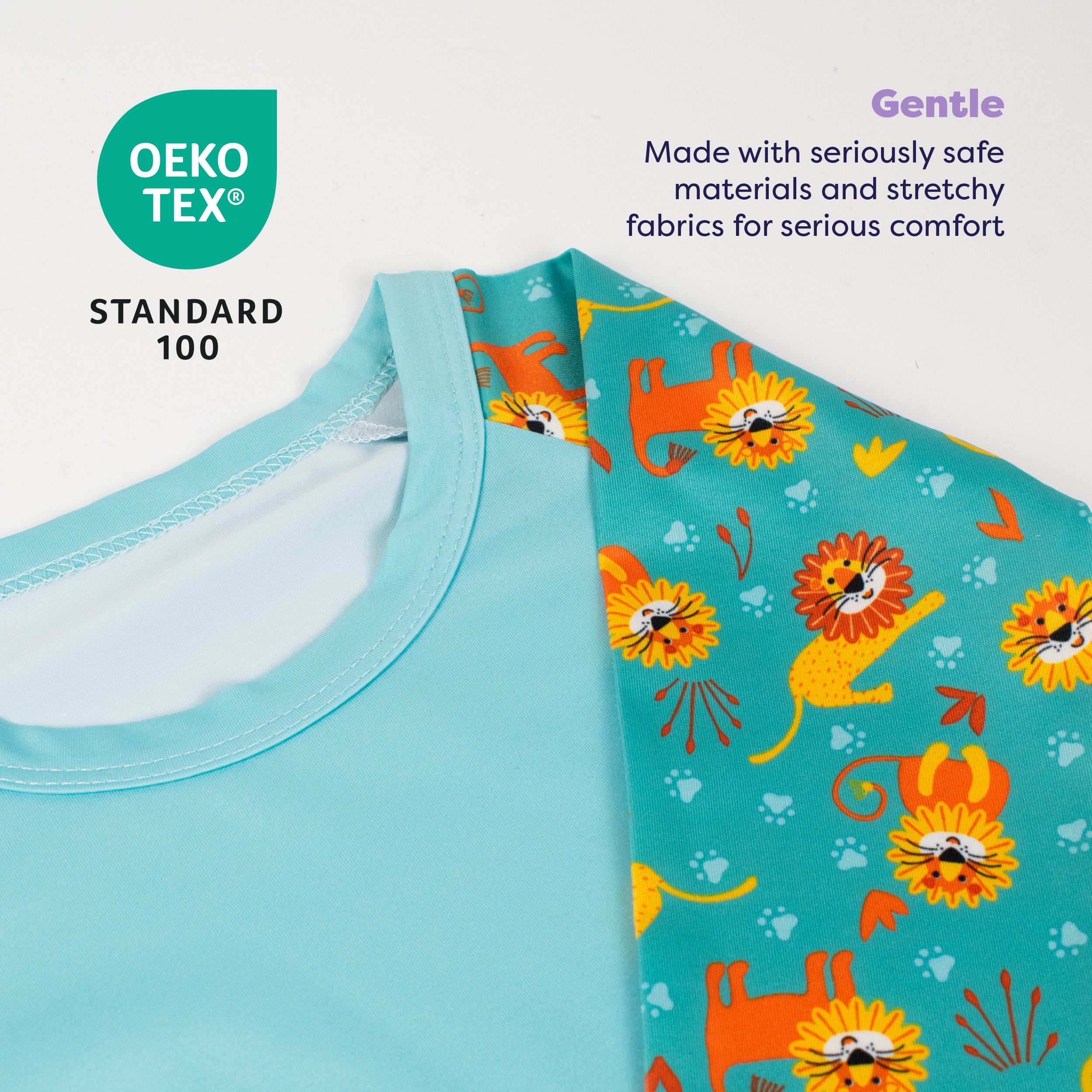 UPF 40+ Soft and Gentle Protective Swim Rash Vest in Cool Cats - NEW! - Bambino Mio (UK)