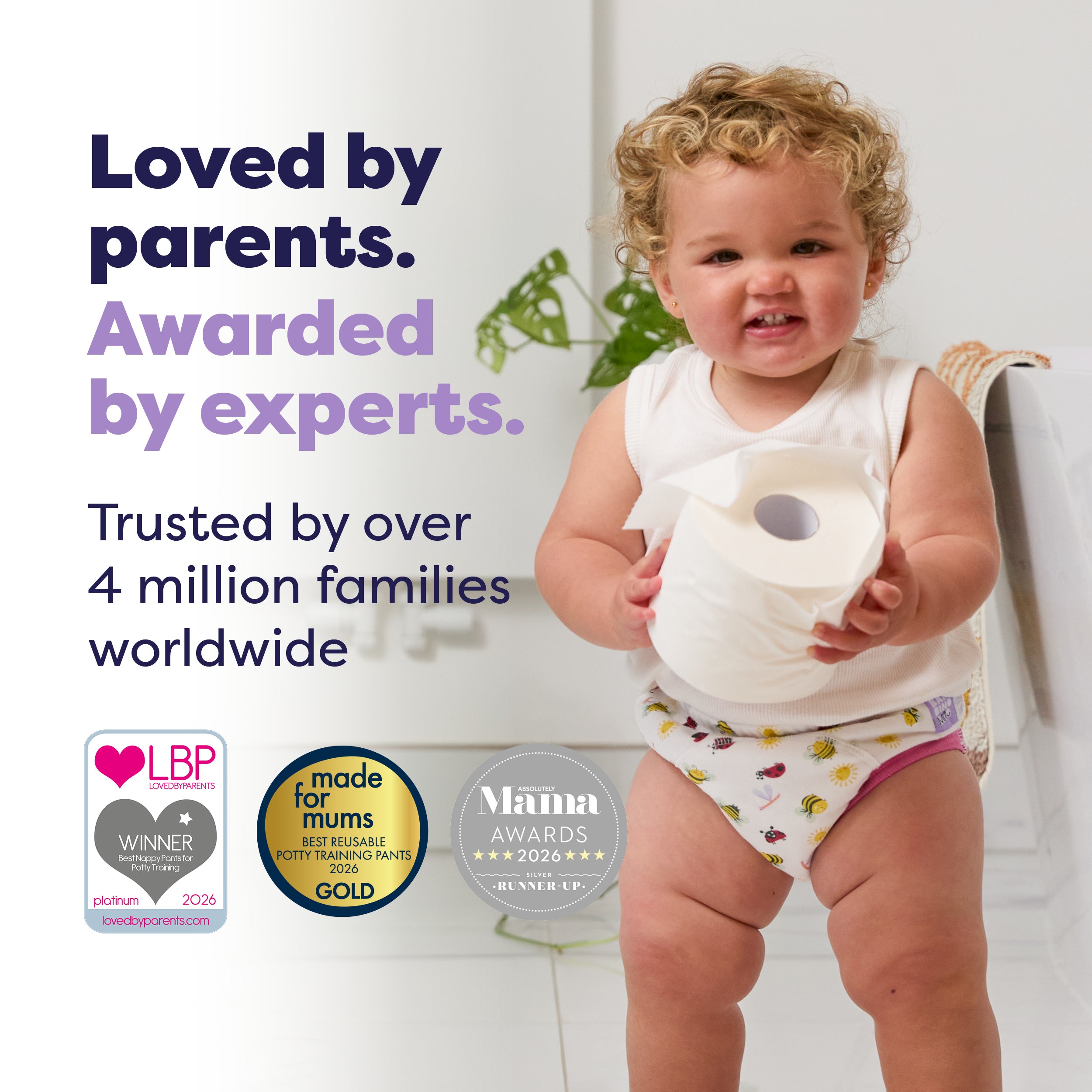 NEW: 3 Pack Reusable Potty Training Pants in Sunshine Smiles - Elite Design