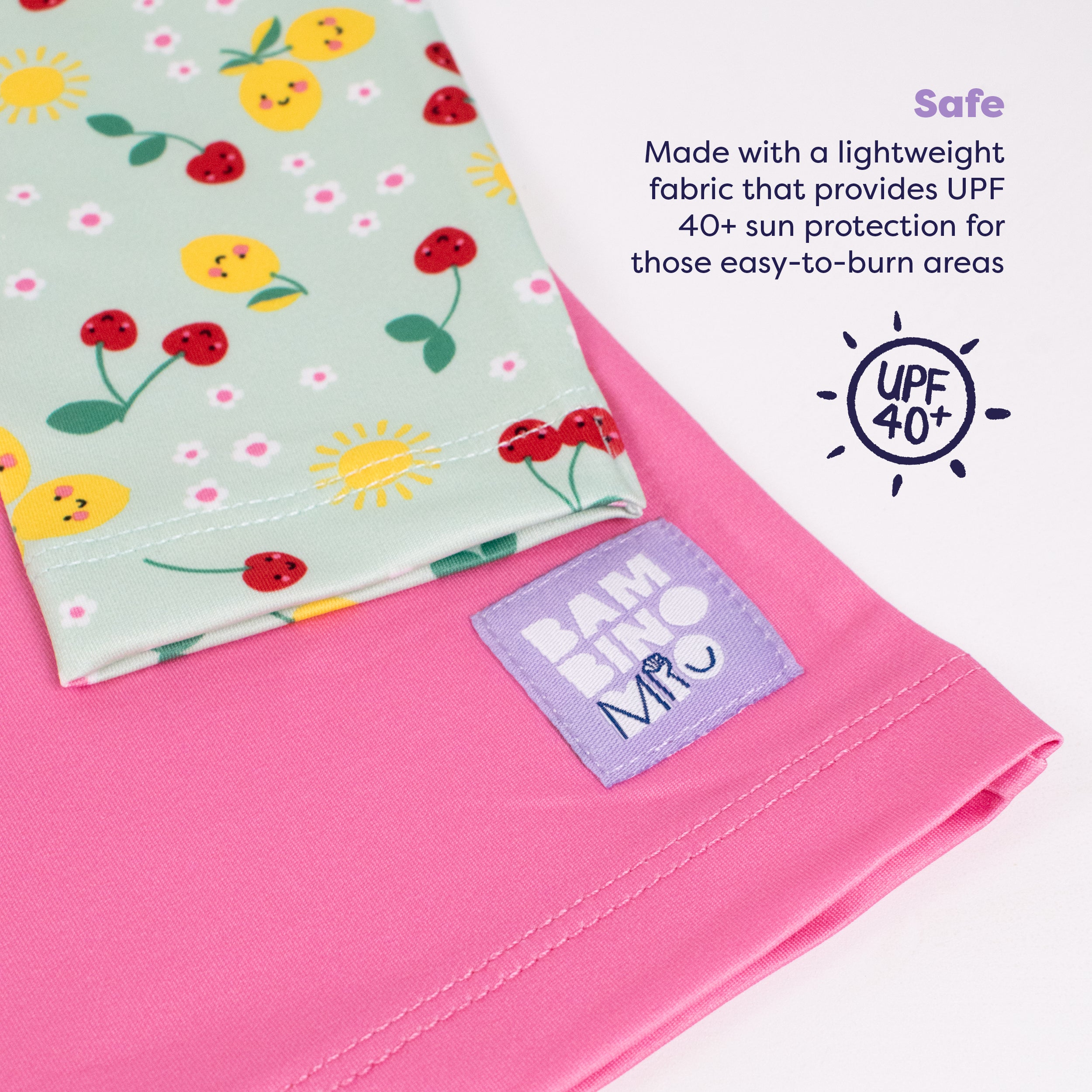 UPF 40+ Soft and Gentle Protective Swim Rash Vest in Juicy Fruit - NEW! - Bambino Mio (UK)