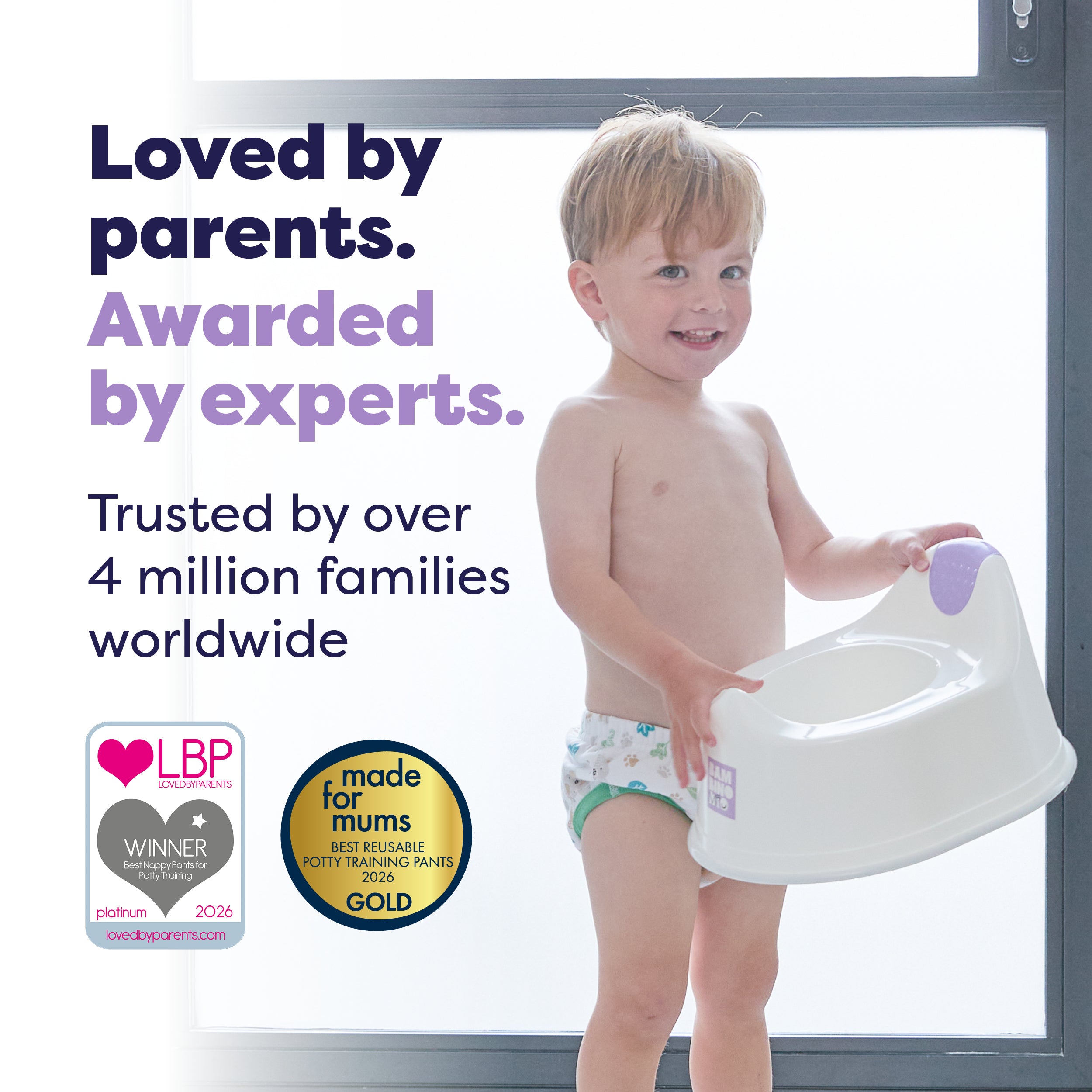 NEW: 3 Pack Reusable Potty Training Pants in Beary Cute - Elite Design - Bambino Mio (UK)