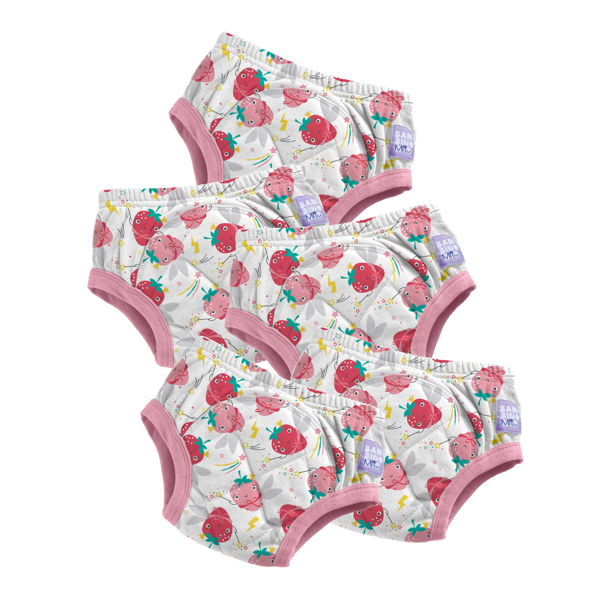 5 Pack Reusable Potty Training Pants in Super Strawb - Bambino Mio (UK)