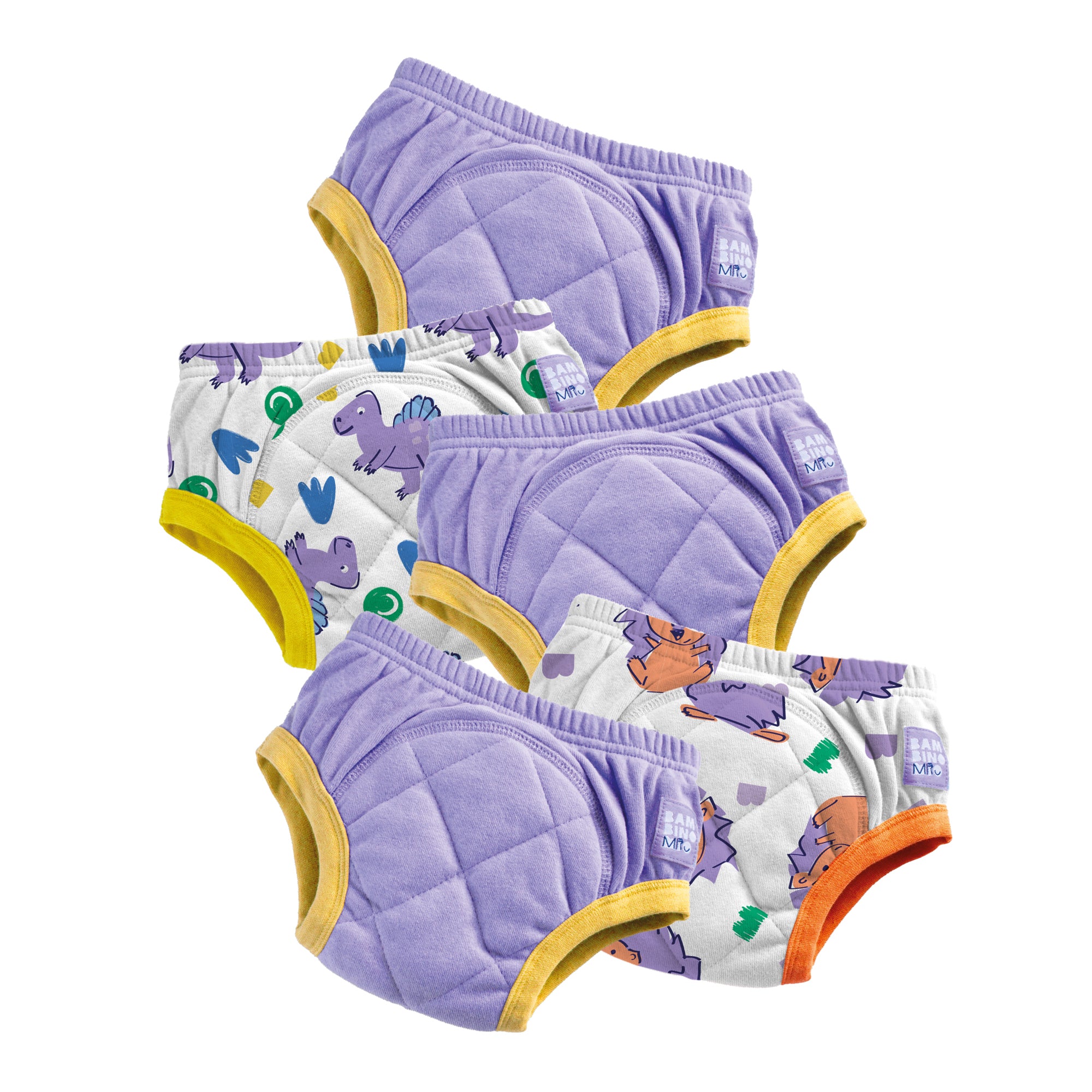 5 Pack Reusable Potty Training Pants in Purple Roar - Enhanced Design