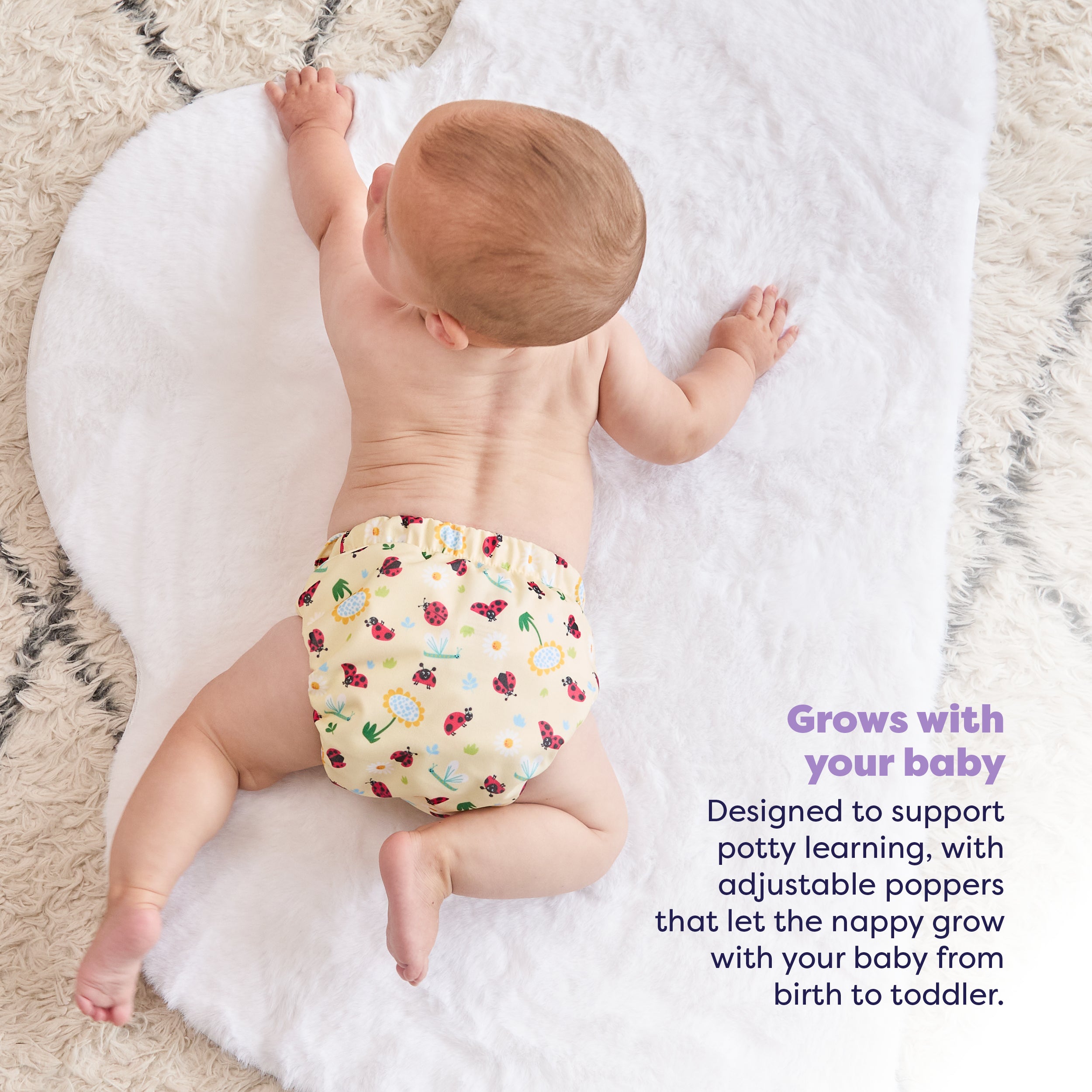 Revolutionary Reusable Nappy Bundle 5 Pack in Garden Party - Bambino Mio (UK)