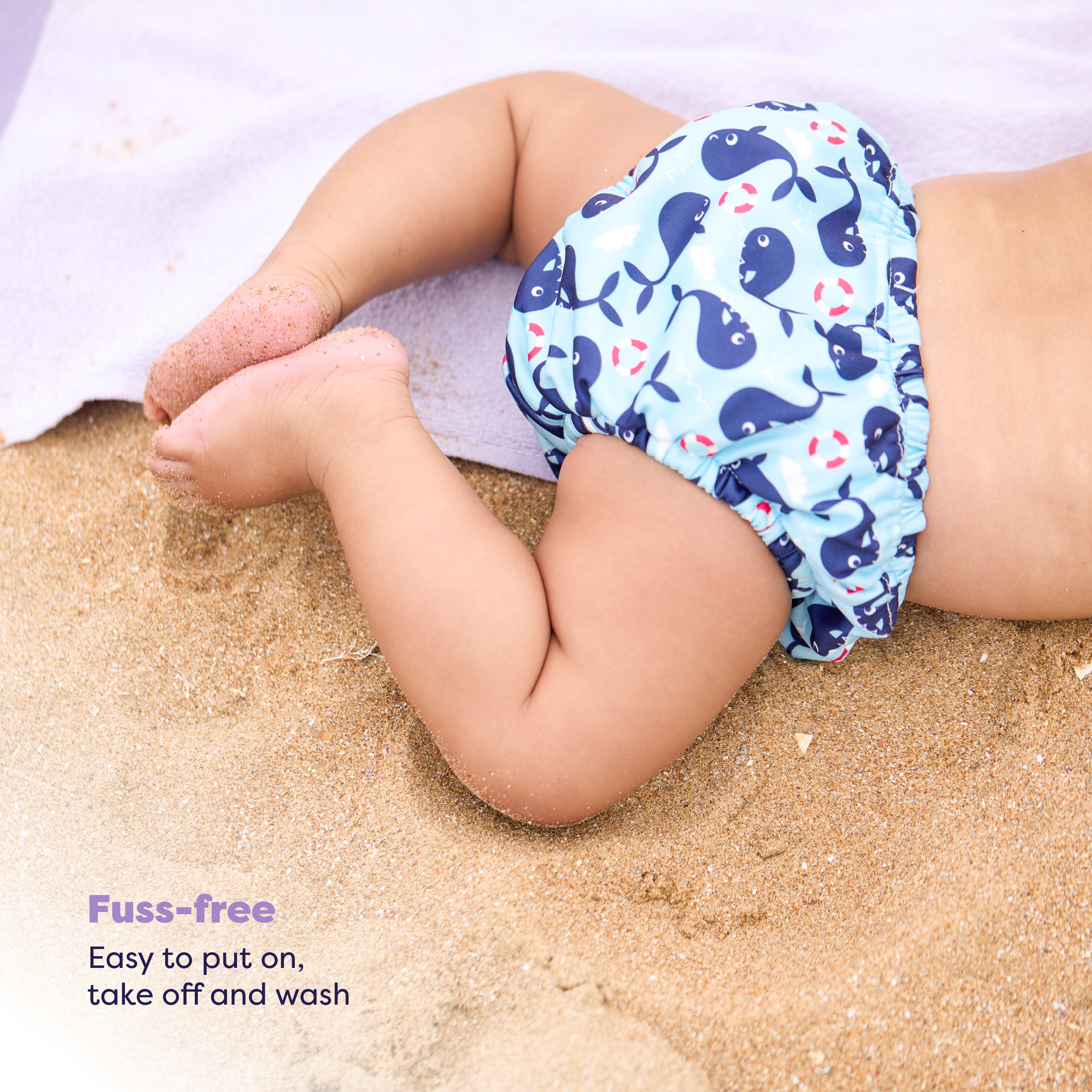 Reusable Swim Nappy in Whale Wharf- NEW! - Bambino Mio (UK)