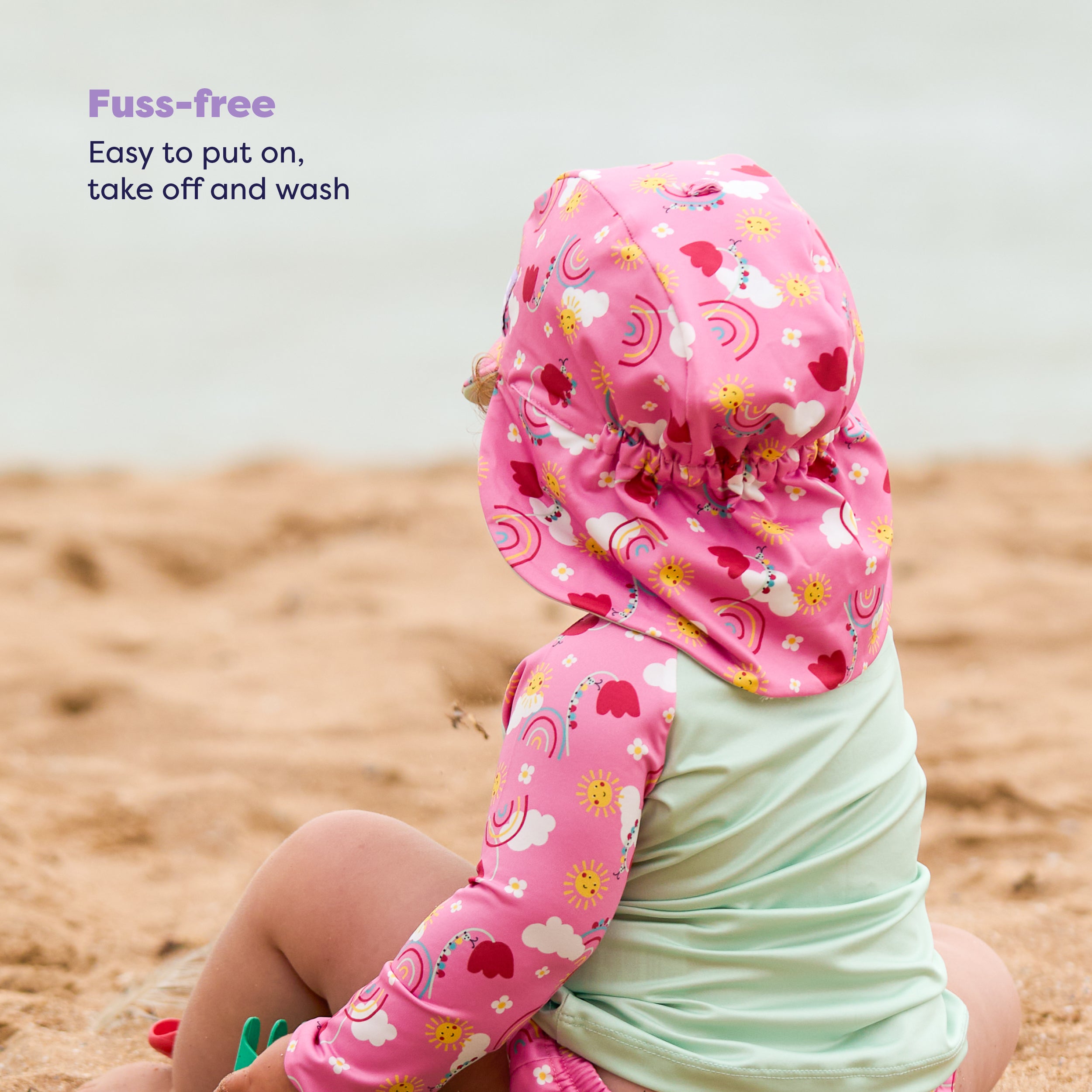 3 Piece Baby Swim Set with Swim Nappy, Swim top and Swim Hat in Happy Days- NEW! - Bambino Mio (UK)