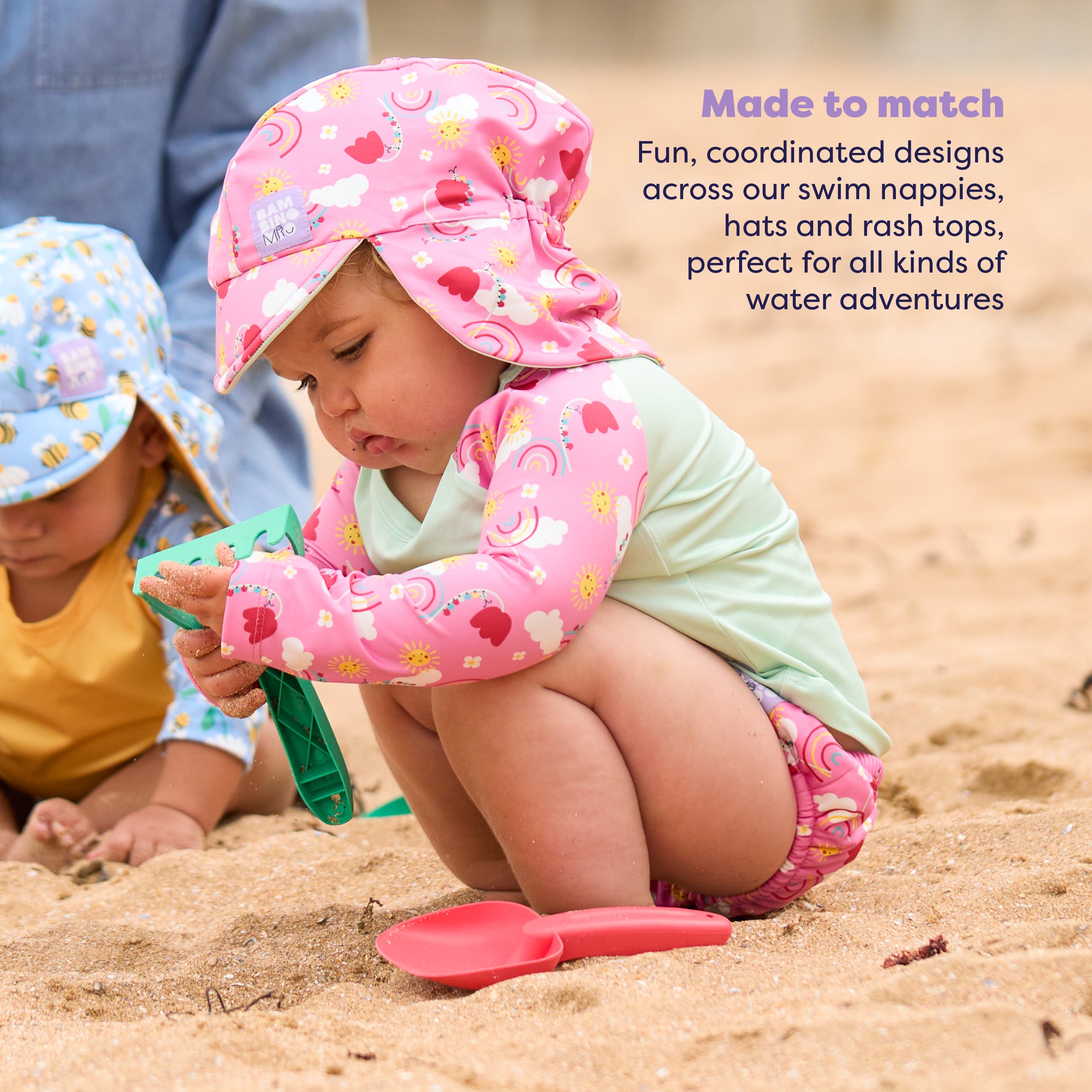 UPF 40+ Soft and Gentle Protective Swim Rash Vest in Happy Days - NEW! - Bambino Mio (UK)