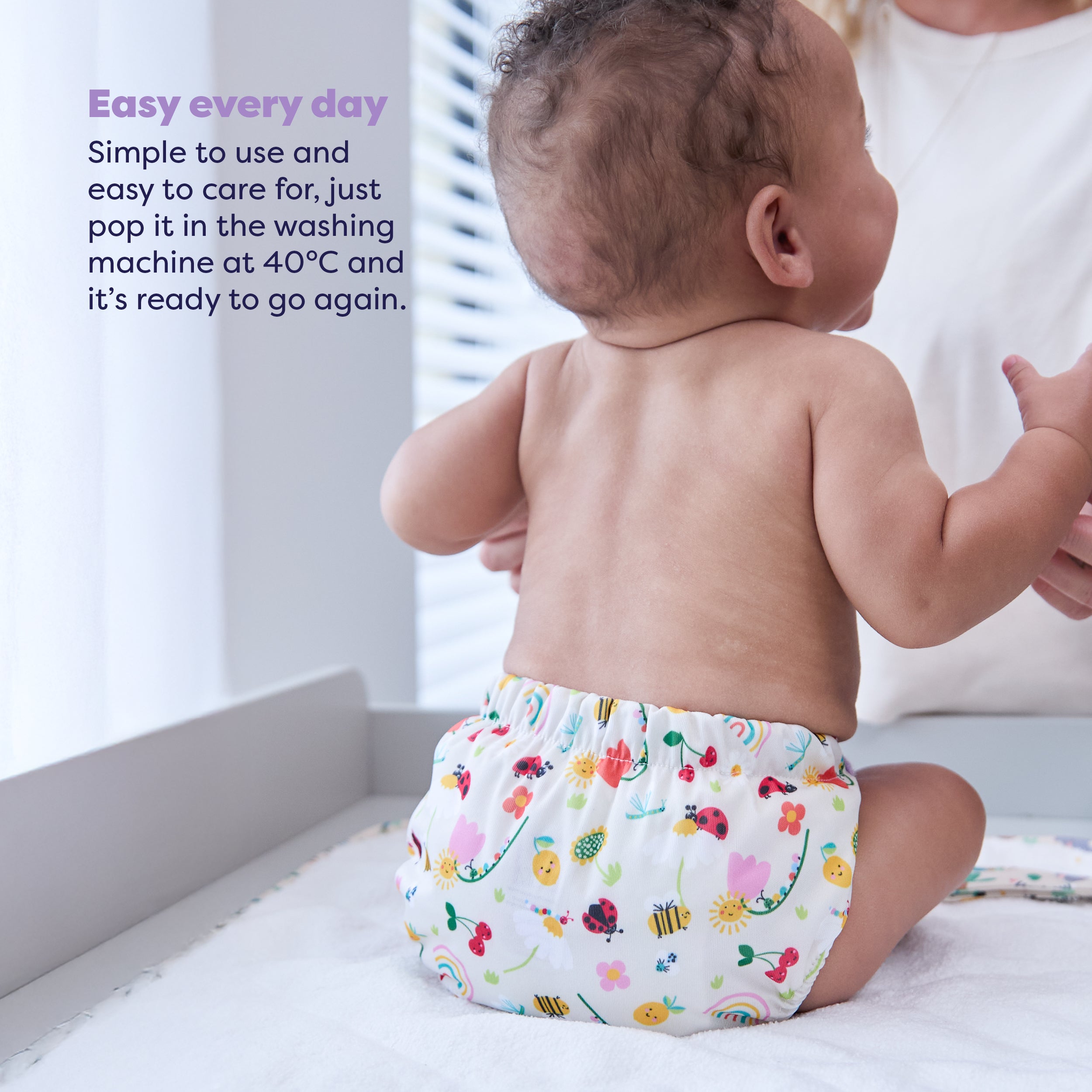 The Nighttime Reusable Nappy Bundle in Garden Party - Bambino Mio (UK)