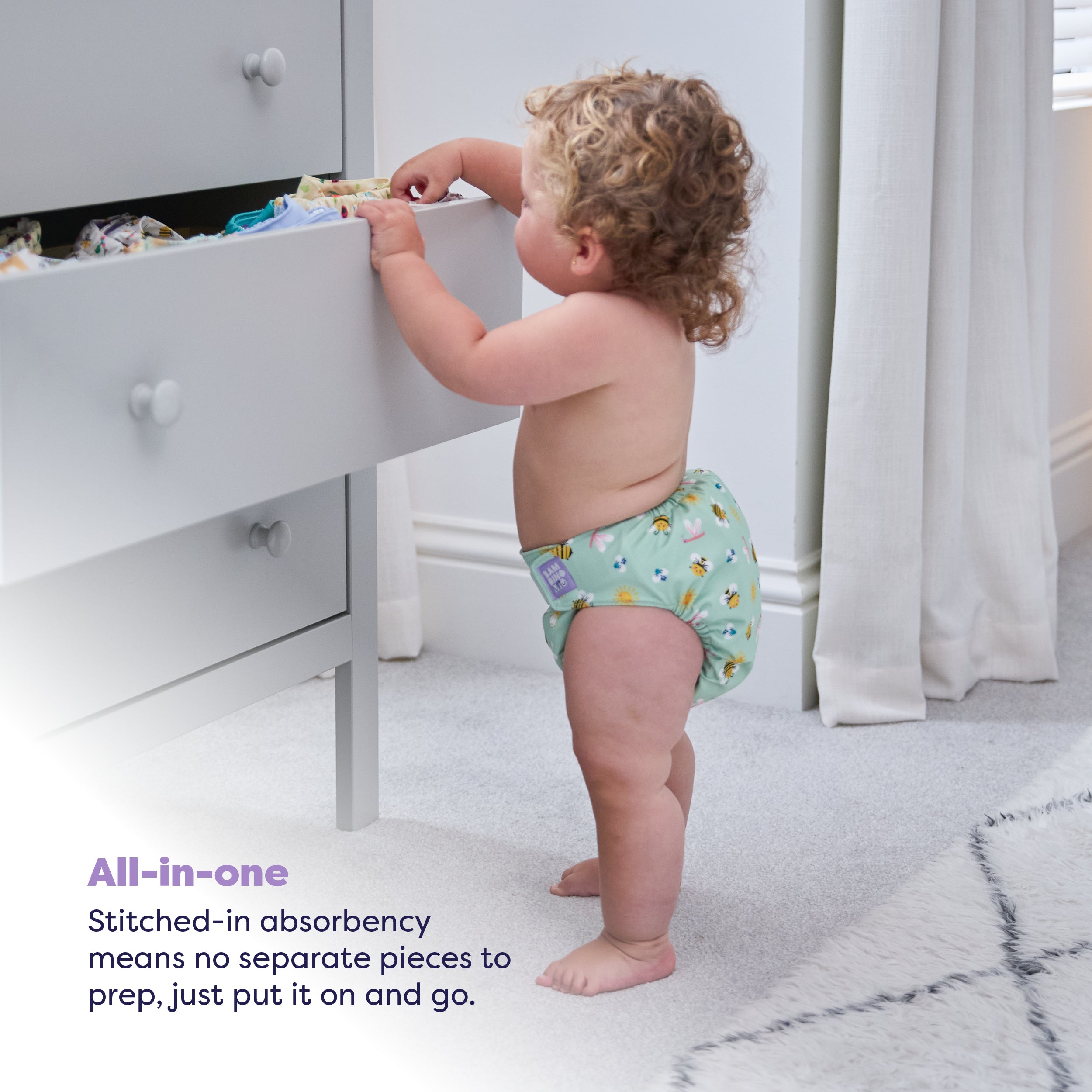 Miosolo All-In-One Reusable Nappy in Fly High - NEW! - Bambino Mio (UK)