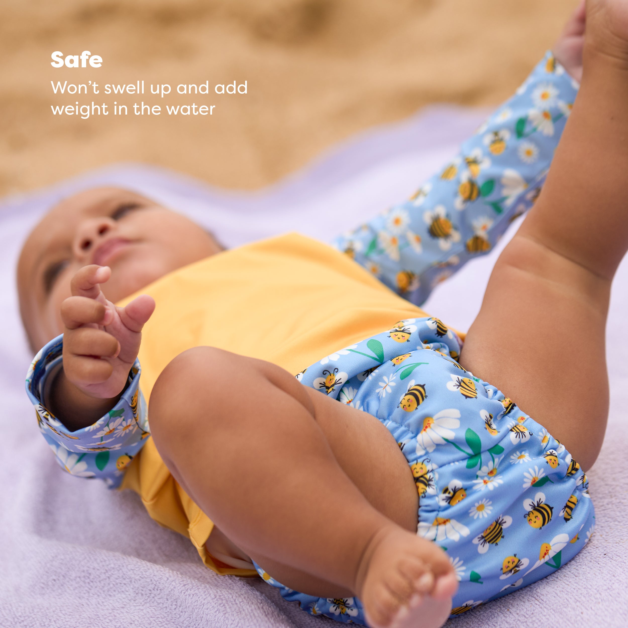 Reusable Swim Nappy in Busy Bees - Bambino Mio (UK)