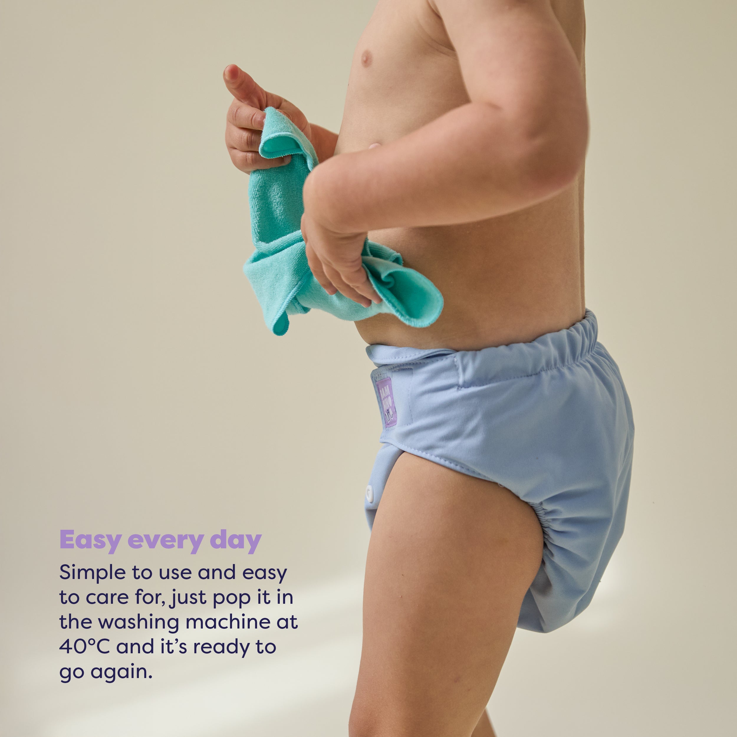 Revolutionary Reusable Nappy in Blue - NEW! - Bambino Mio (UK)