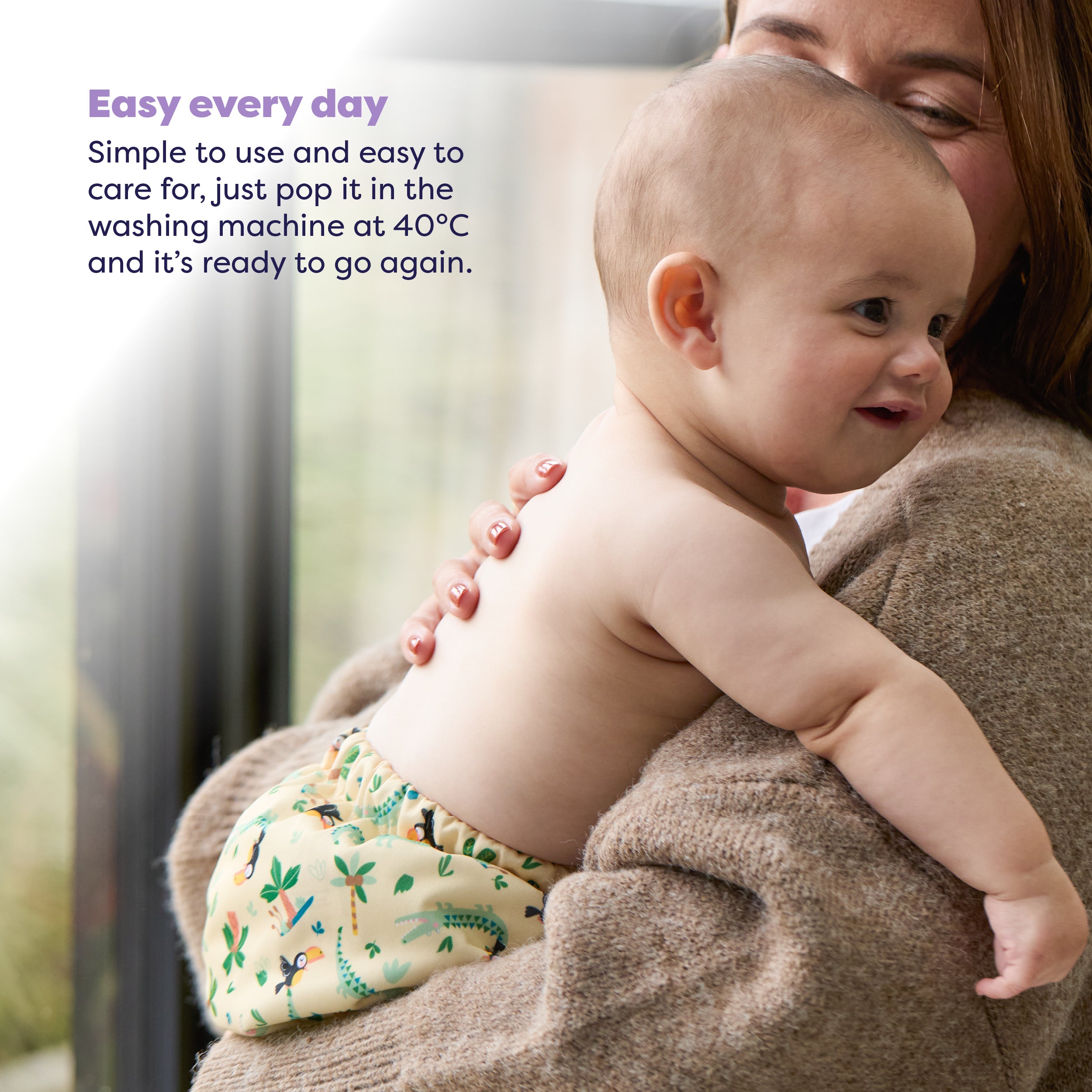 Revolutionary Reusable Nappy in River Rascals - NEW! - Bambino Mio (UK)