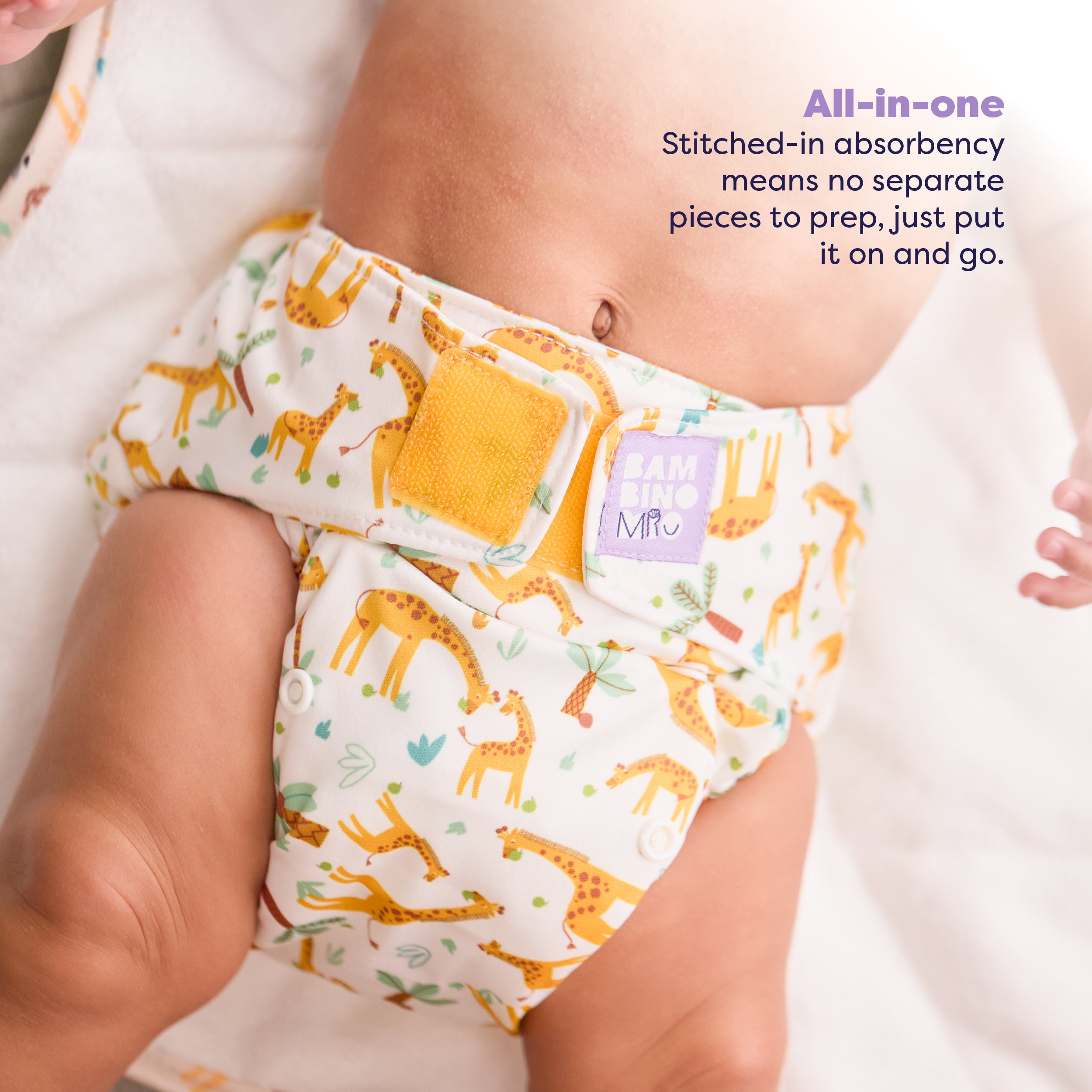 Miosolo All-In-One Reusable Nappy in Tall Tails - NEW! - Bambino Mio (UK)