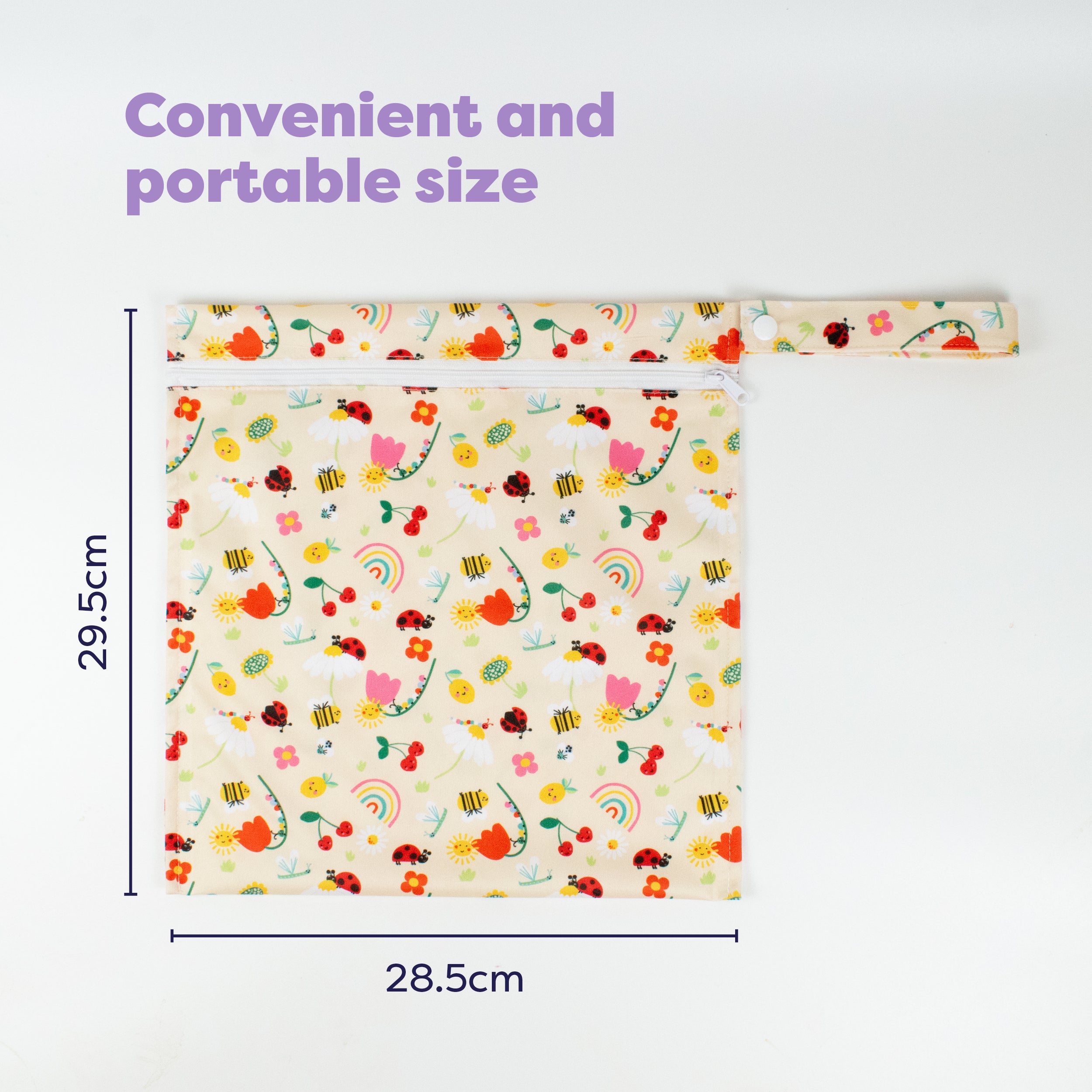 Out and About Waterproof Wet Nappy Bag in Sunshine Friends - Bambino Mio (UK)