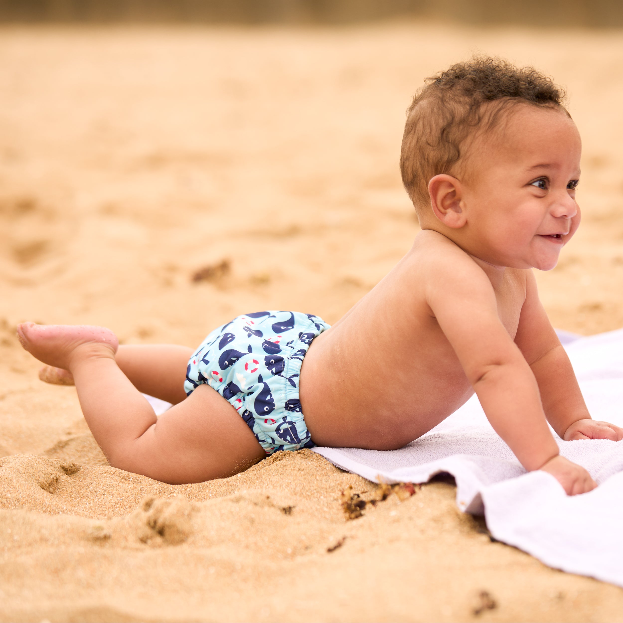 Reusable Swim Nappy in Whale Wharf- NEW! - Bambino Mio (UK)