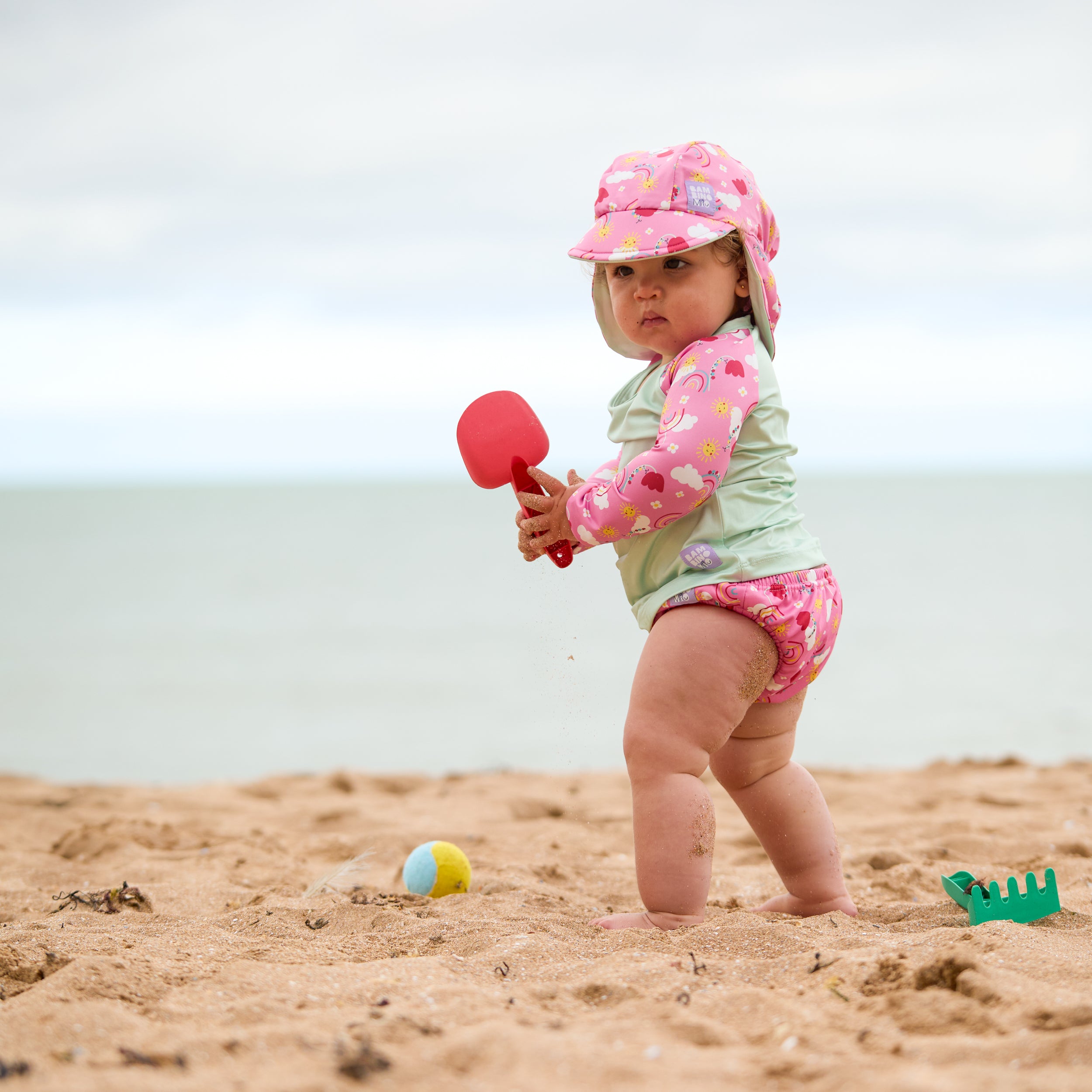 UPF 40+ Soft and Gentle Protective Swim Rash Vest in Happy Days - NEW! - Bambino Mio (UK)