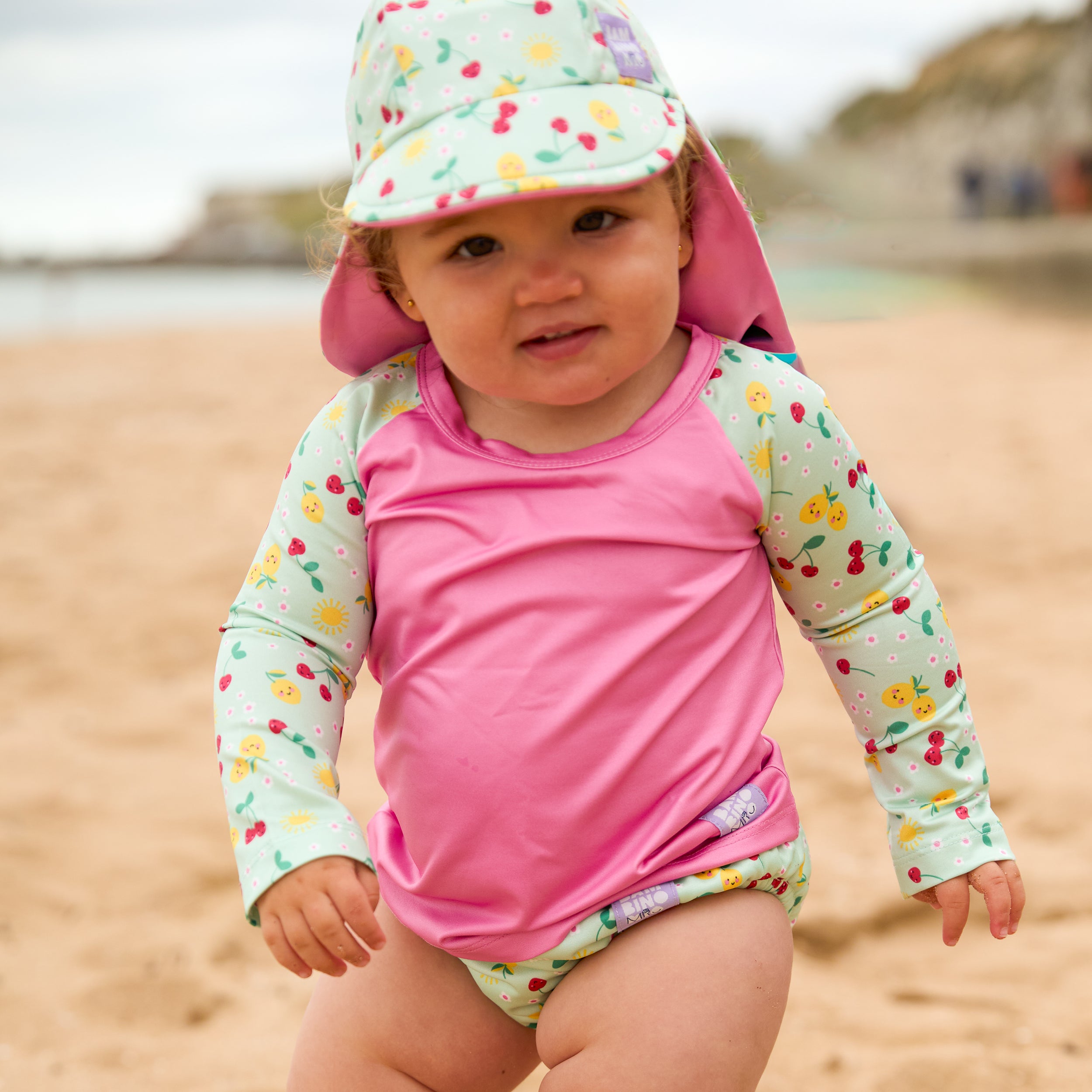 UPF 40+ Soft and Gentle Protective Swim Rash Vest in Juicy Fruit - NEW! - Bambino Mio (UK)