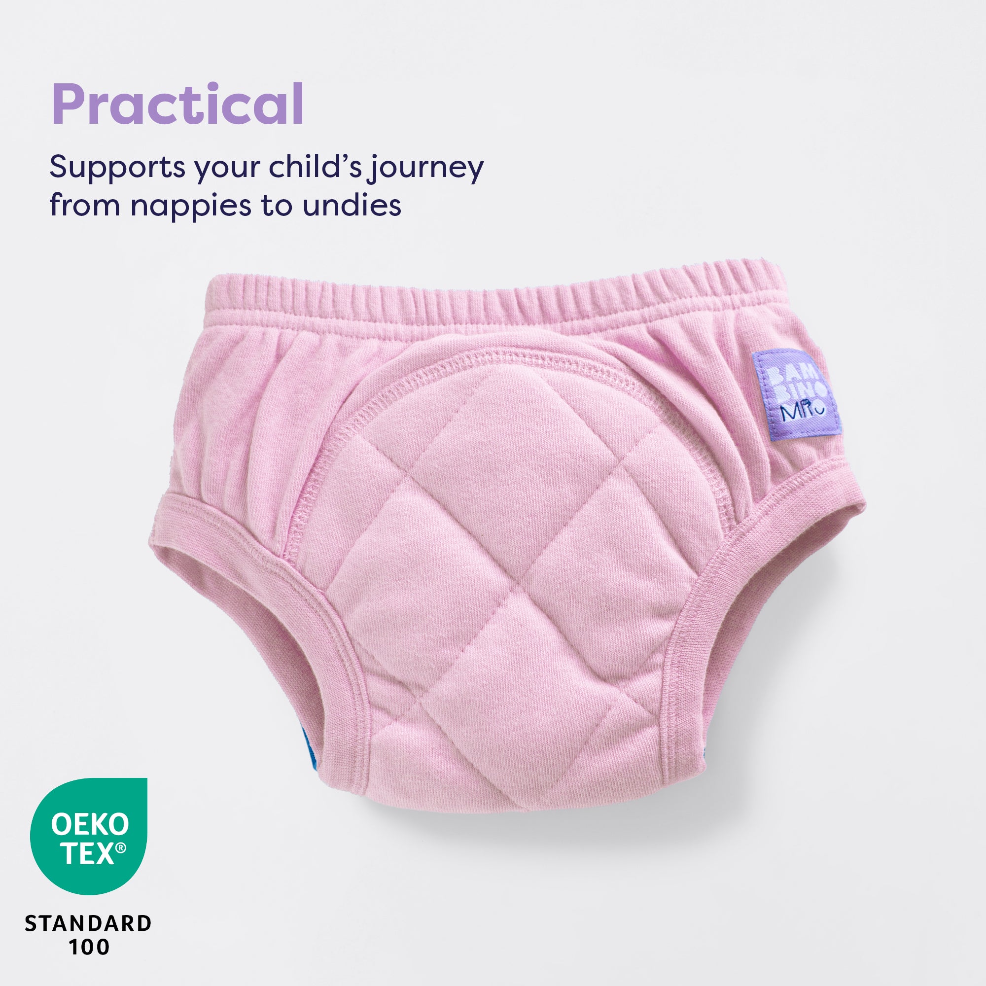 Reusable Potty Training Pants in Light Pink - Bambino Mio (UK)