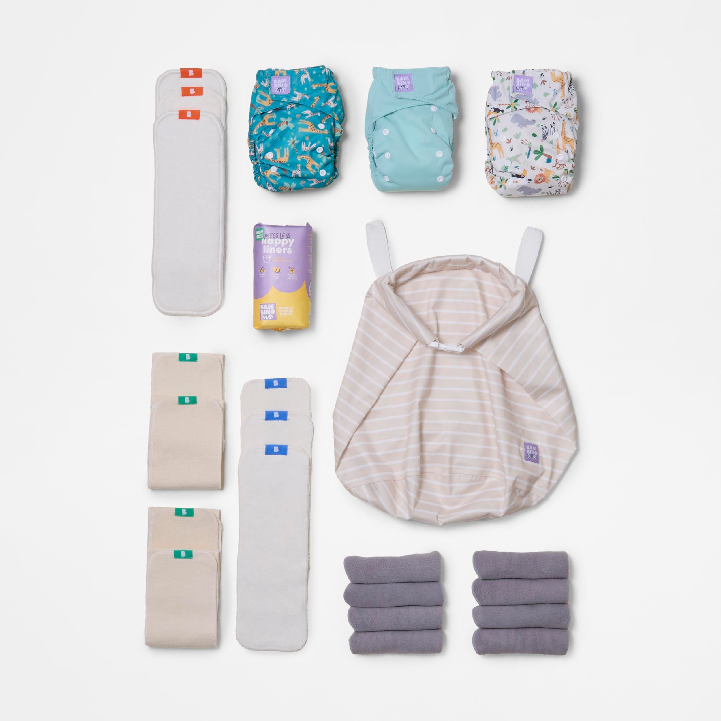 The Nighttime Reusable Nappy Bundle in Wild Life - Bambino Mio (UK)