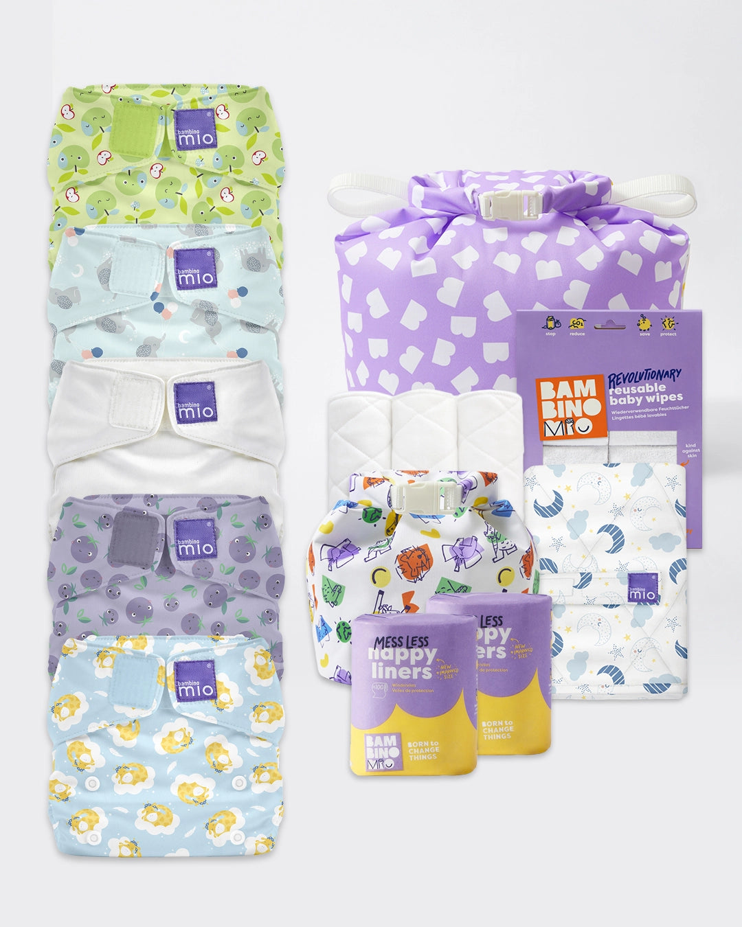 Reusable Nappy Bundle (3 months to toddler) - Mix - Bambino Mio (UK)