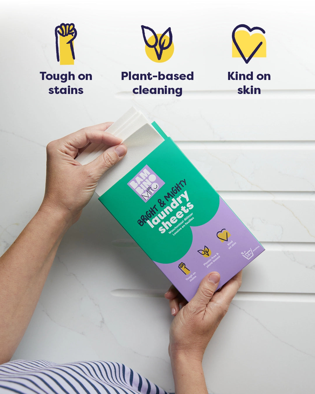 Bright & Mighty Eco-Friendly Laundry Sheets - Bambino Mio (UK)