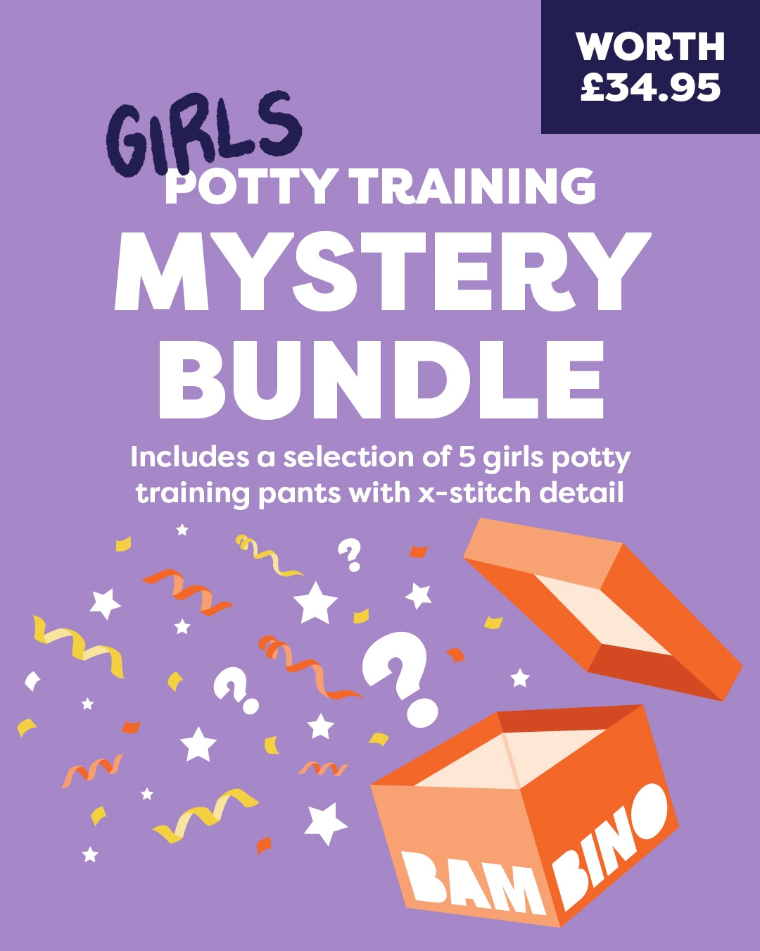Girls Potty Training Pants Mystery Bundle - 5 Pack