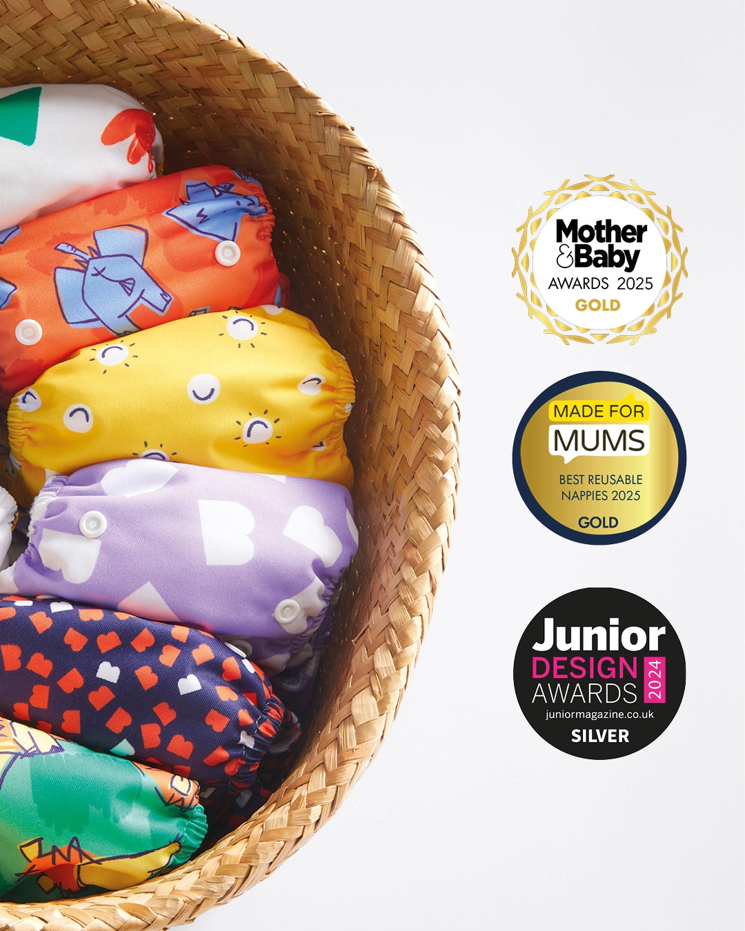 Nappies Only: 10 x Revolutionary Nappy Bundle - Bambino Mio (UK)