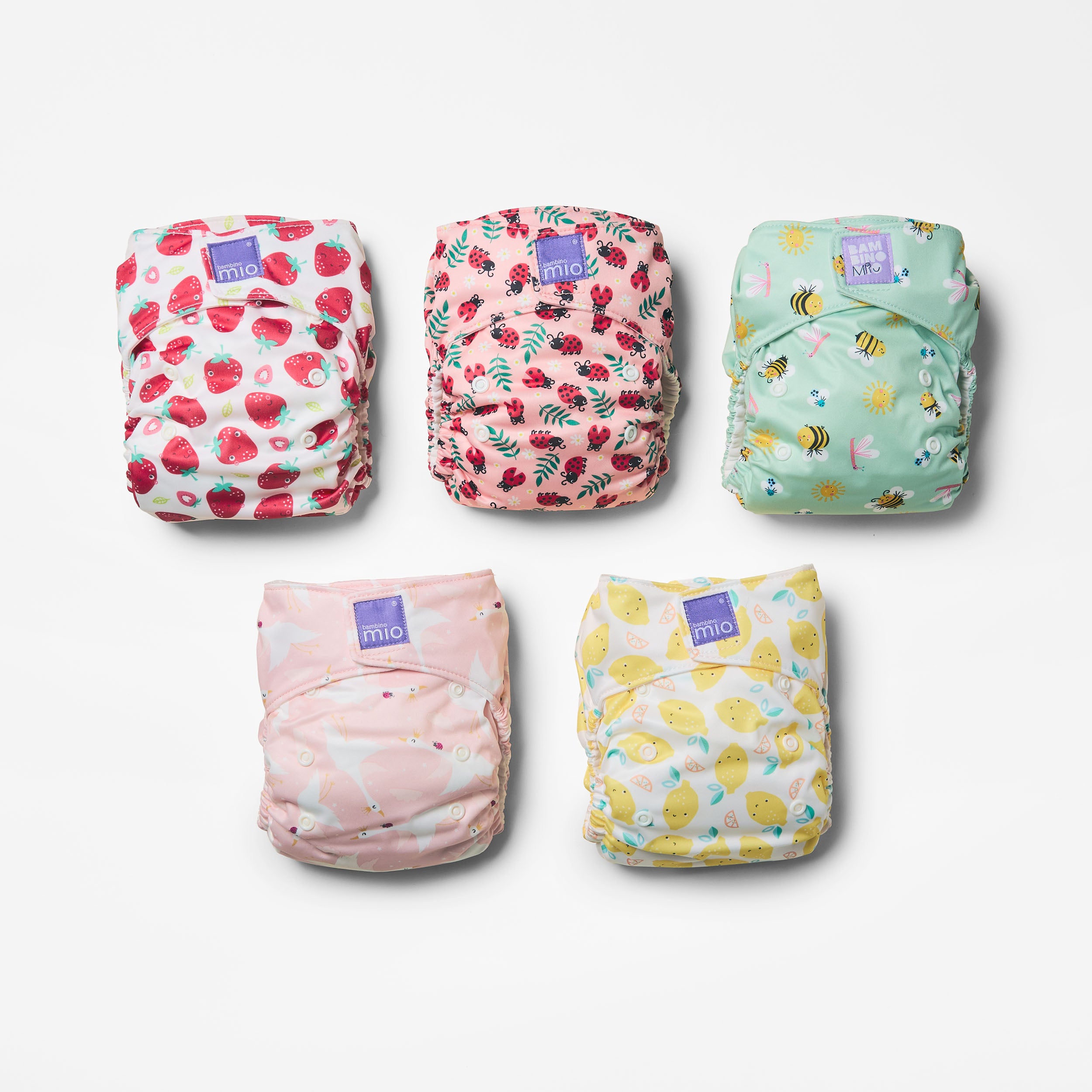 5 Pack Miosolo All-in-One Reusable Nappy in Bugs Life - Bambino Mio (UK)