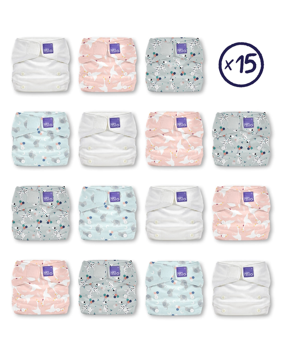 The Miosolo Classic 15 Nappy Bundle - Bambino Mio (UK)