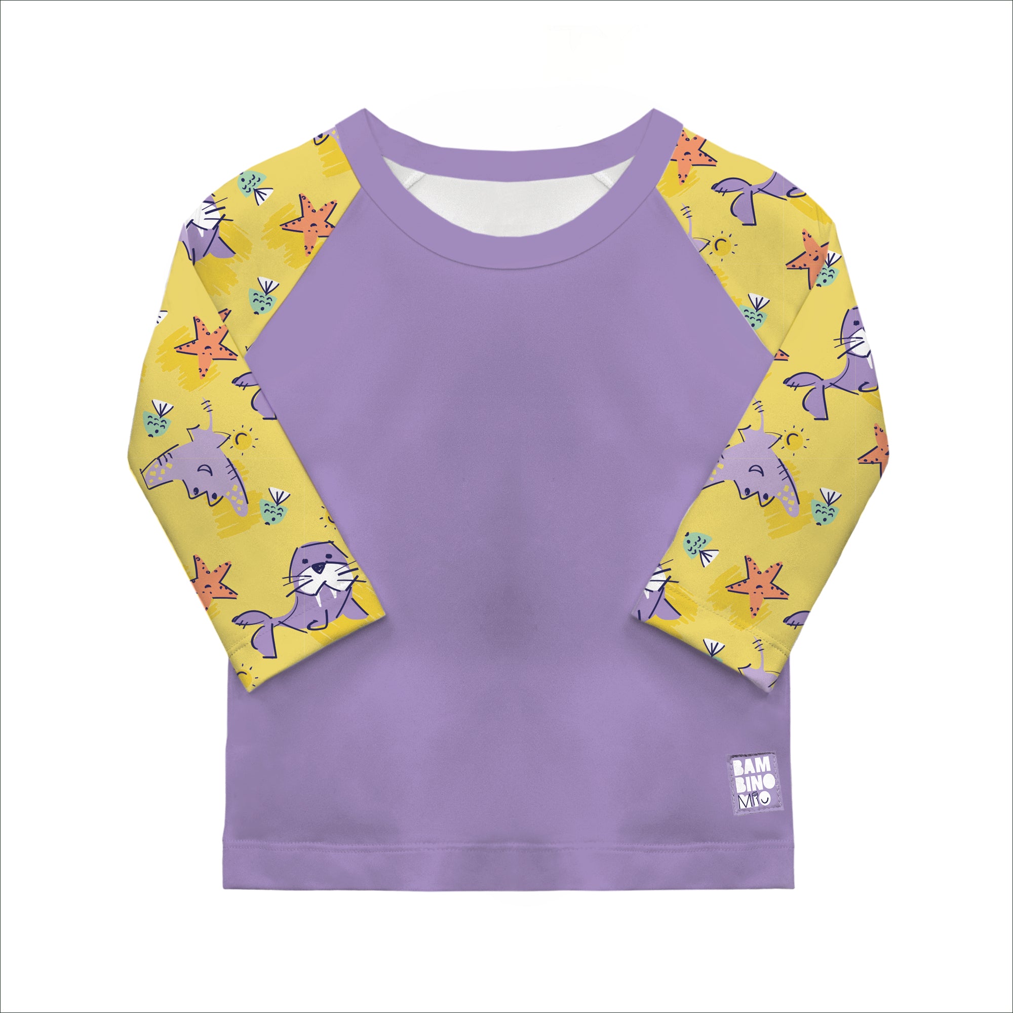 UPF 40+ Soft and Gentle Protective Swim Rash Vest in Sand Squad - Bambino Mio (UK)