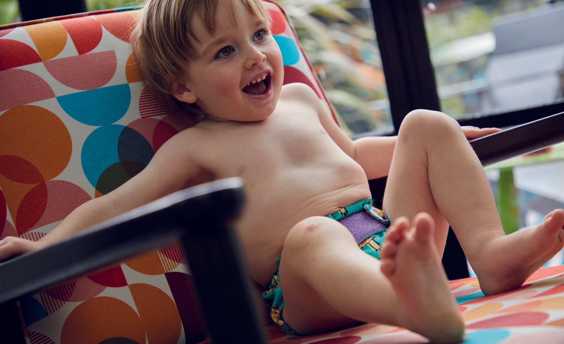 potty training toddler in a cloth nappy