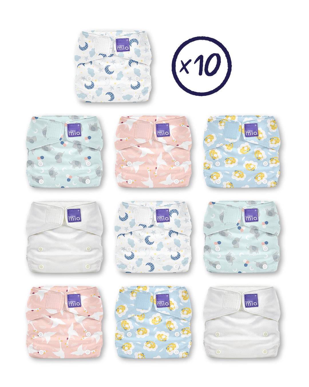 Miosolo AllInOne Reusable Nappies and Nappy Sets Collection Bambino