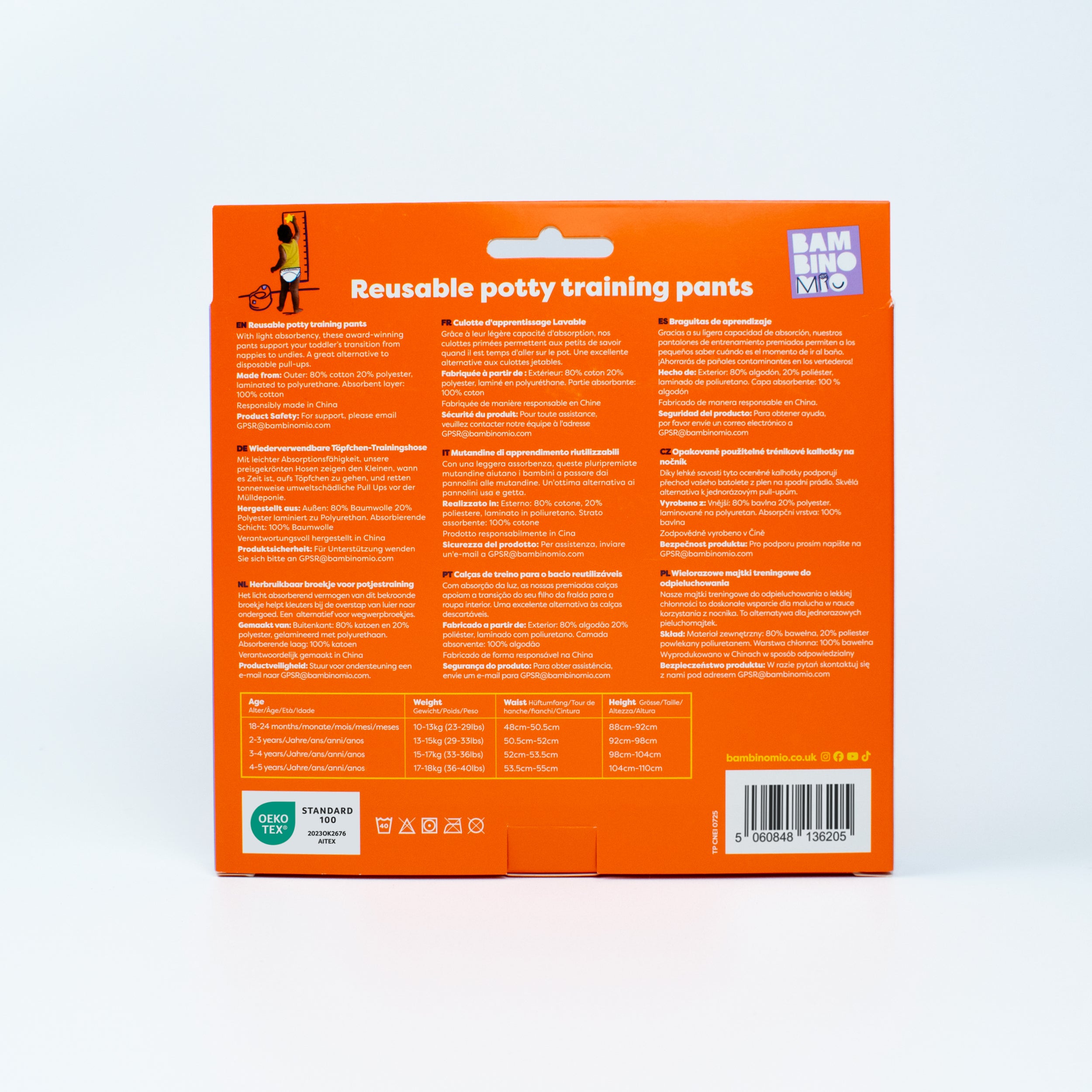 Reusable Potty Training Pants in Pink - New and Improved! - Bambino Mio (UK)