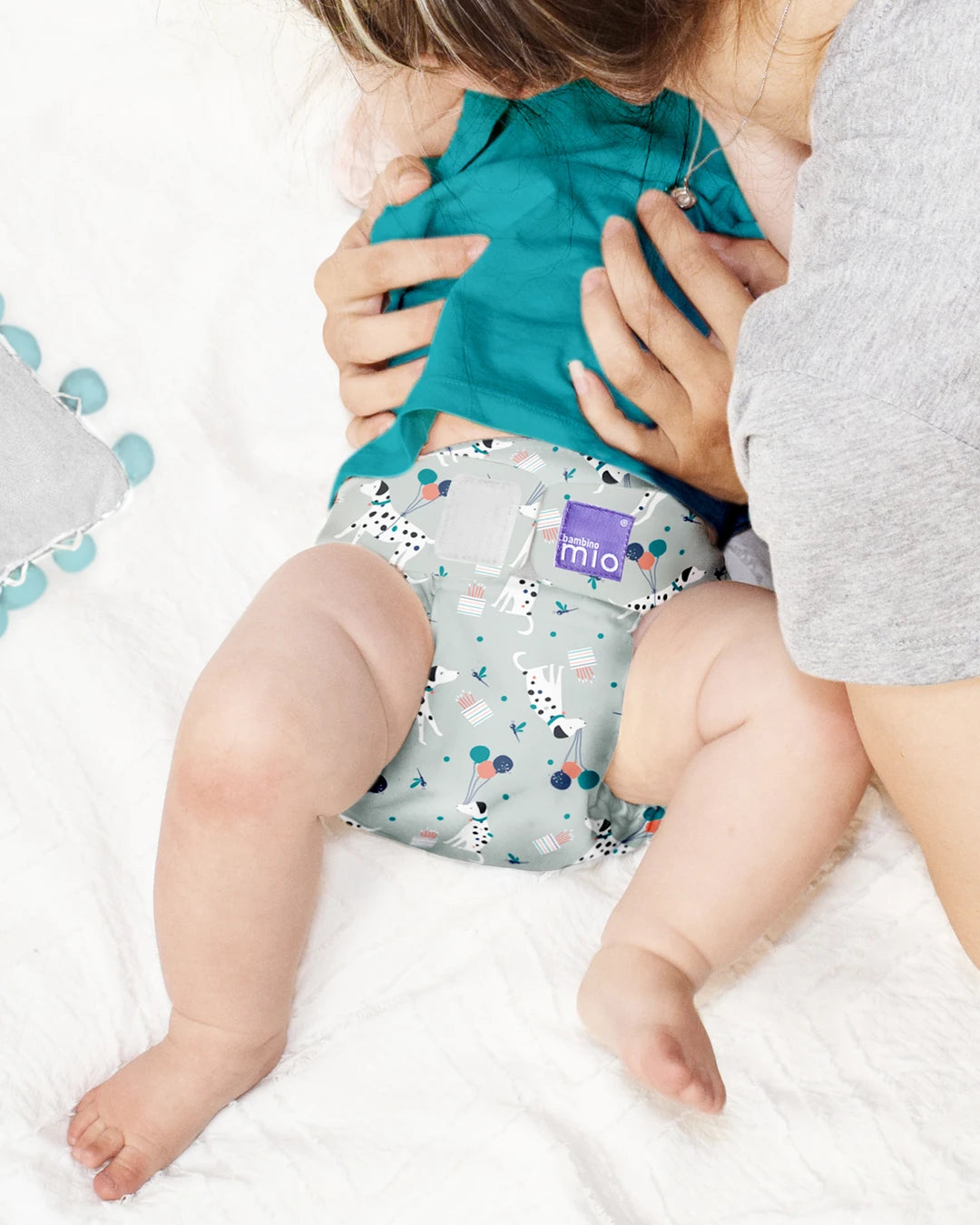 Miosolo All-In-One Reusable Nappy in Marshmallow - Bambino Mio (UK)