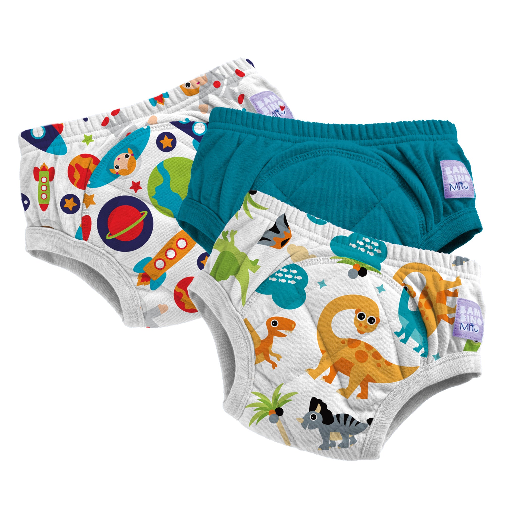 3 Pack Reusable Potty Training Pants in Combo Teal - Bambino Mio (UK)